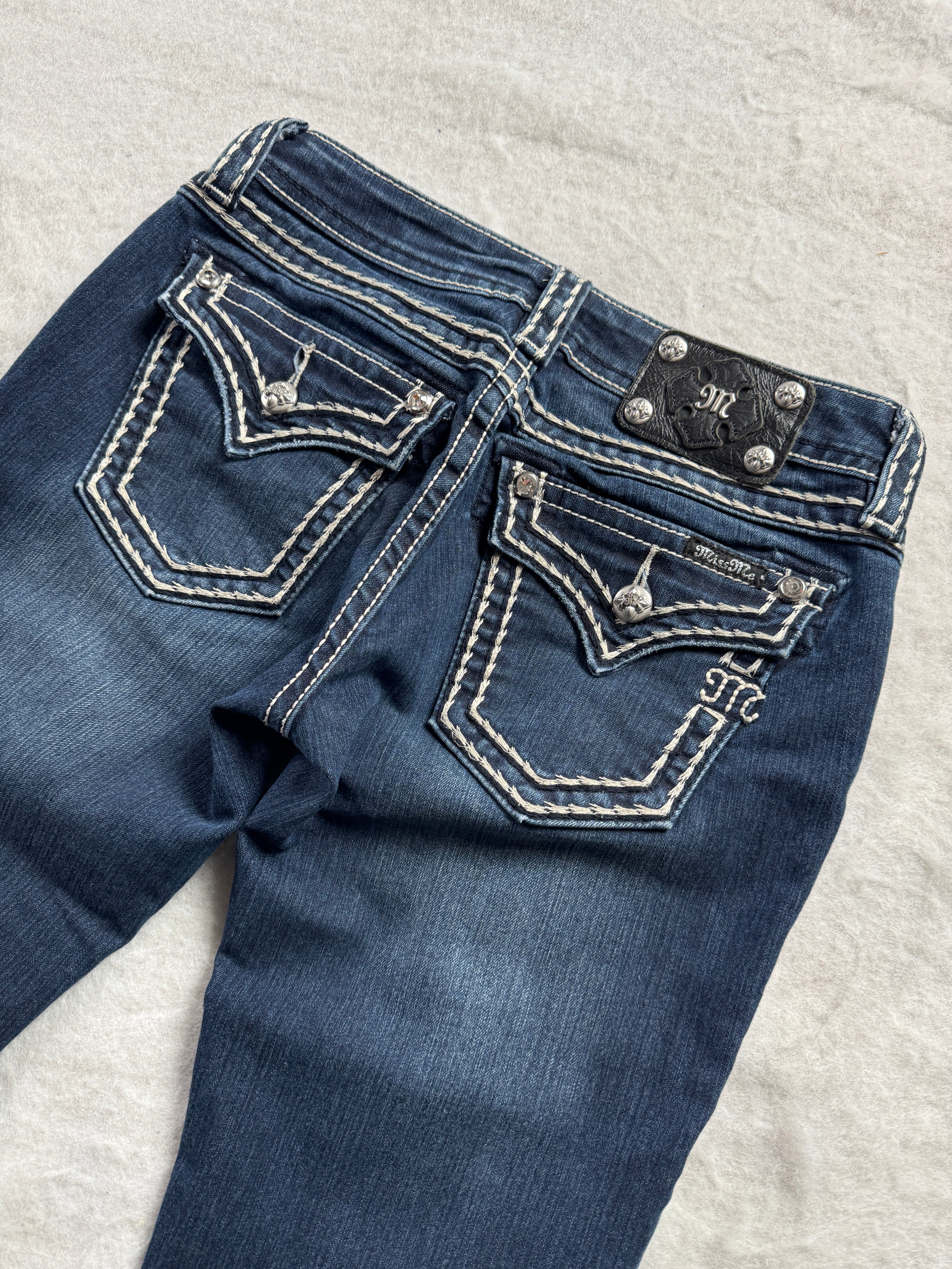 Miss Me Boot Cut Low Waist Jeans 28