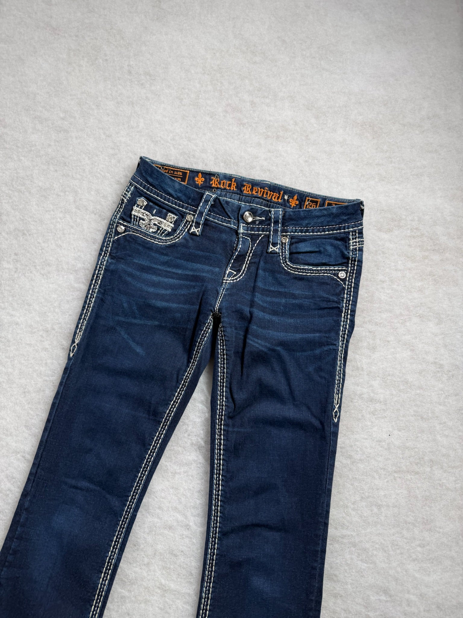 Rock Revival Boot Cut Low Waist Jeans 26