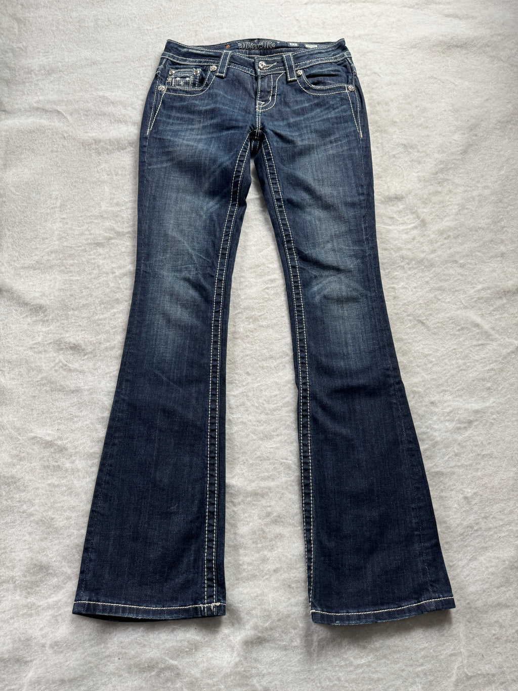 Miss Me Boot Cut Low Waist Jeans 26