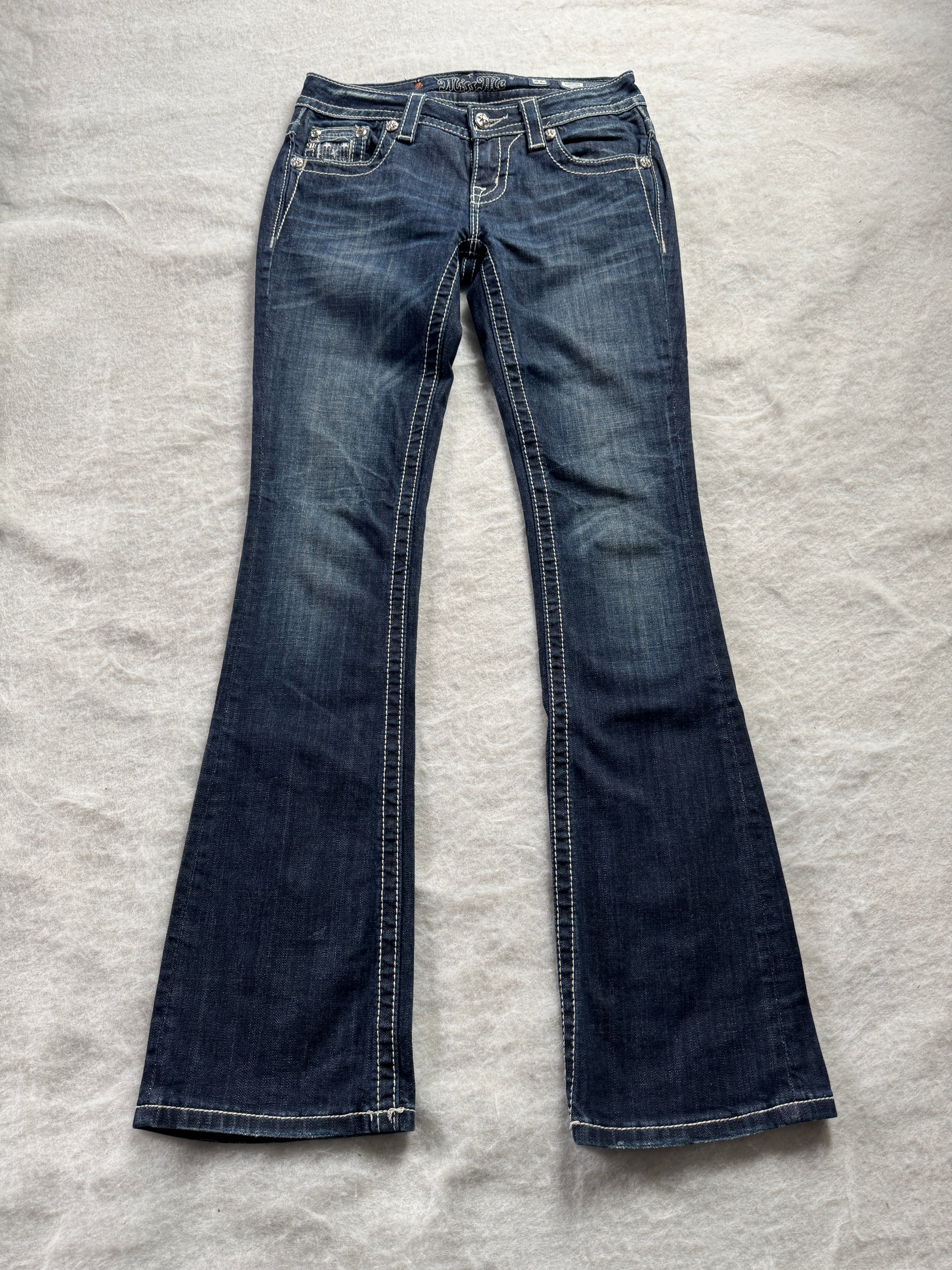 Miss Me Boot Cut Low Waist Jeans 26