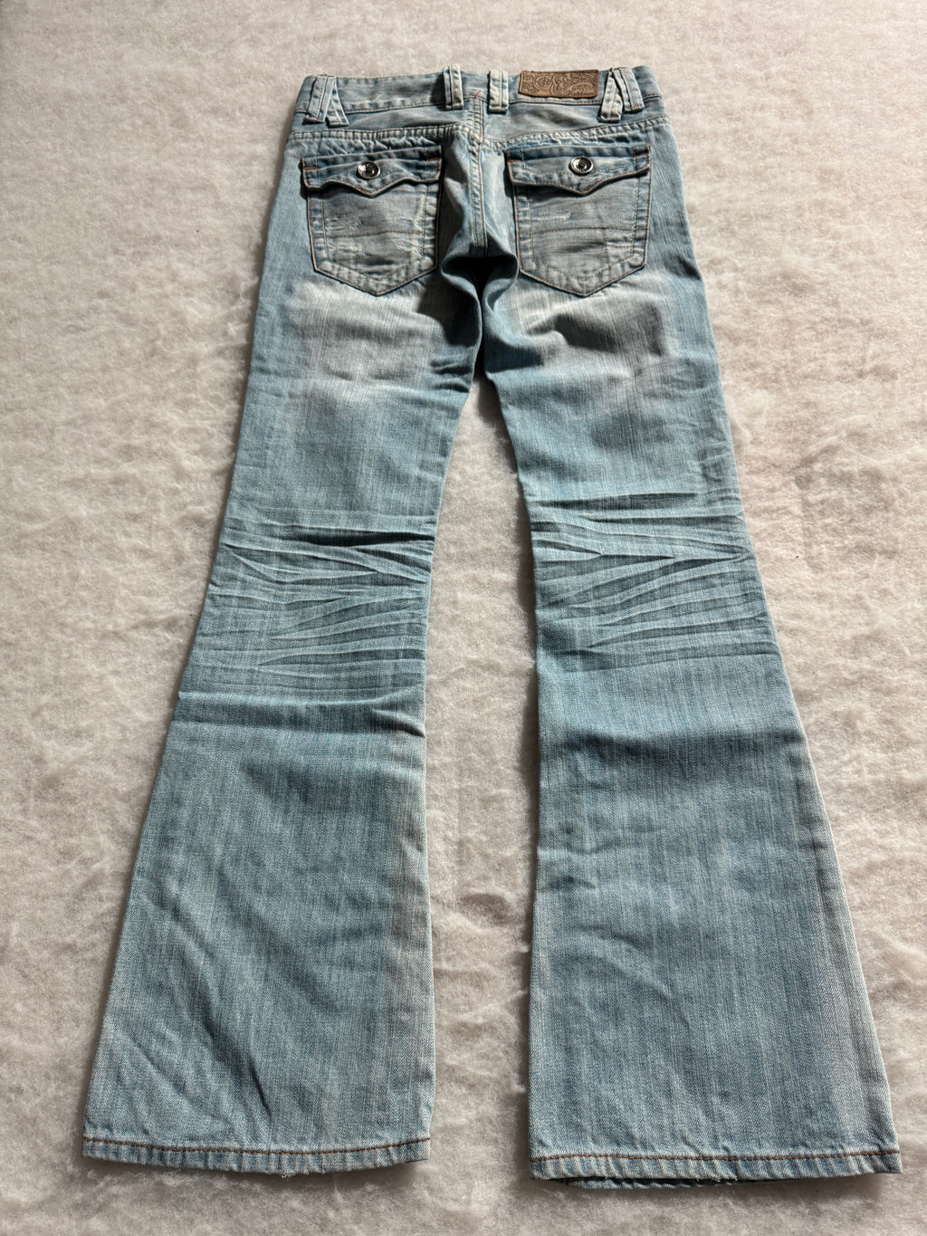 Boot Cut Low Waist Jeans Blau, Foto 2 von 4