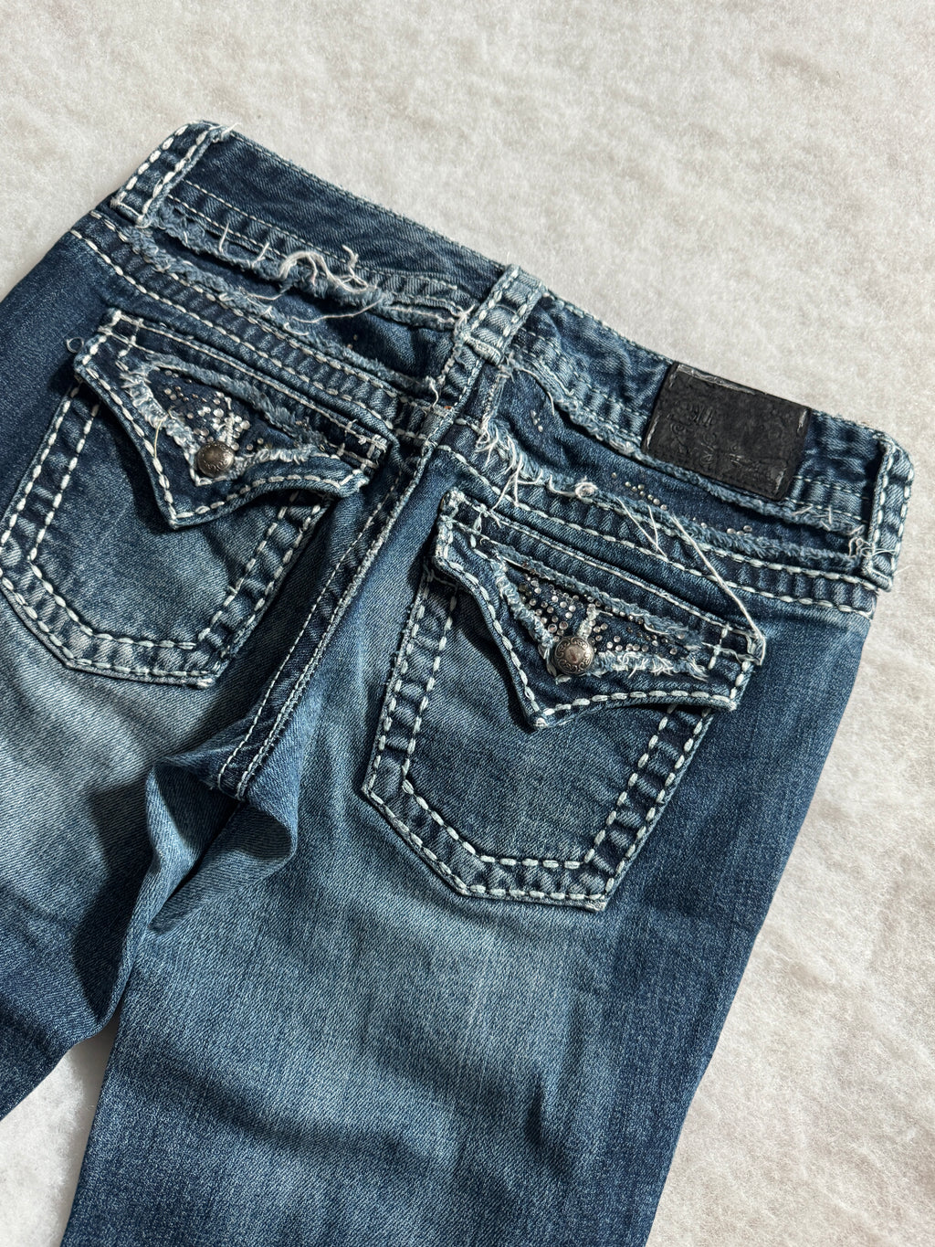 Boot Cut Low Waist Jeans Blau, Foto 3 von 4