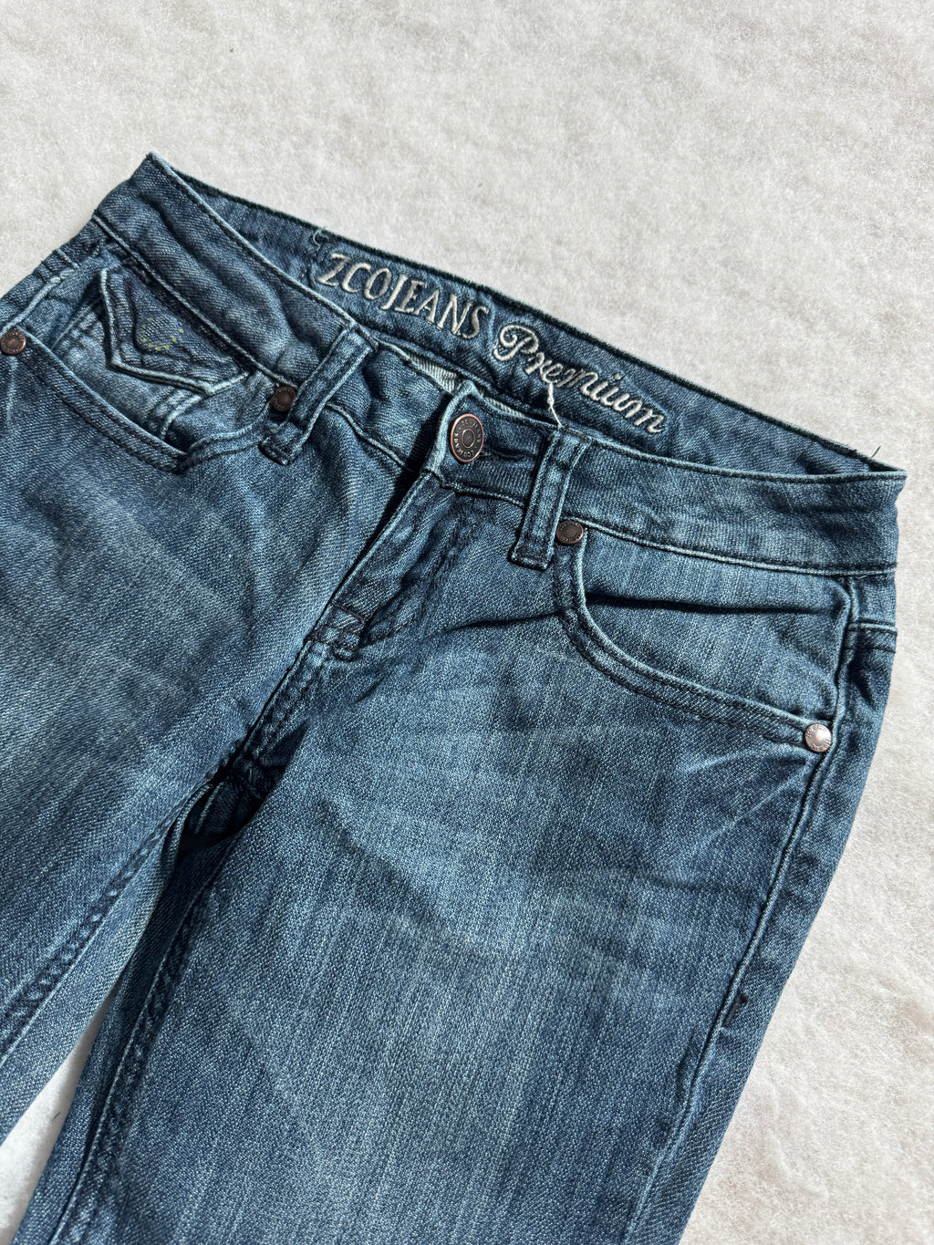 Boot Cut Low Waist Jeans Blau, Foto 4 von 4