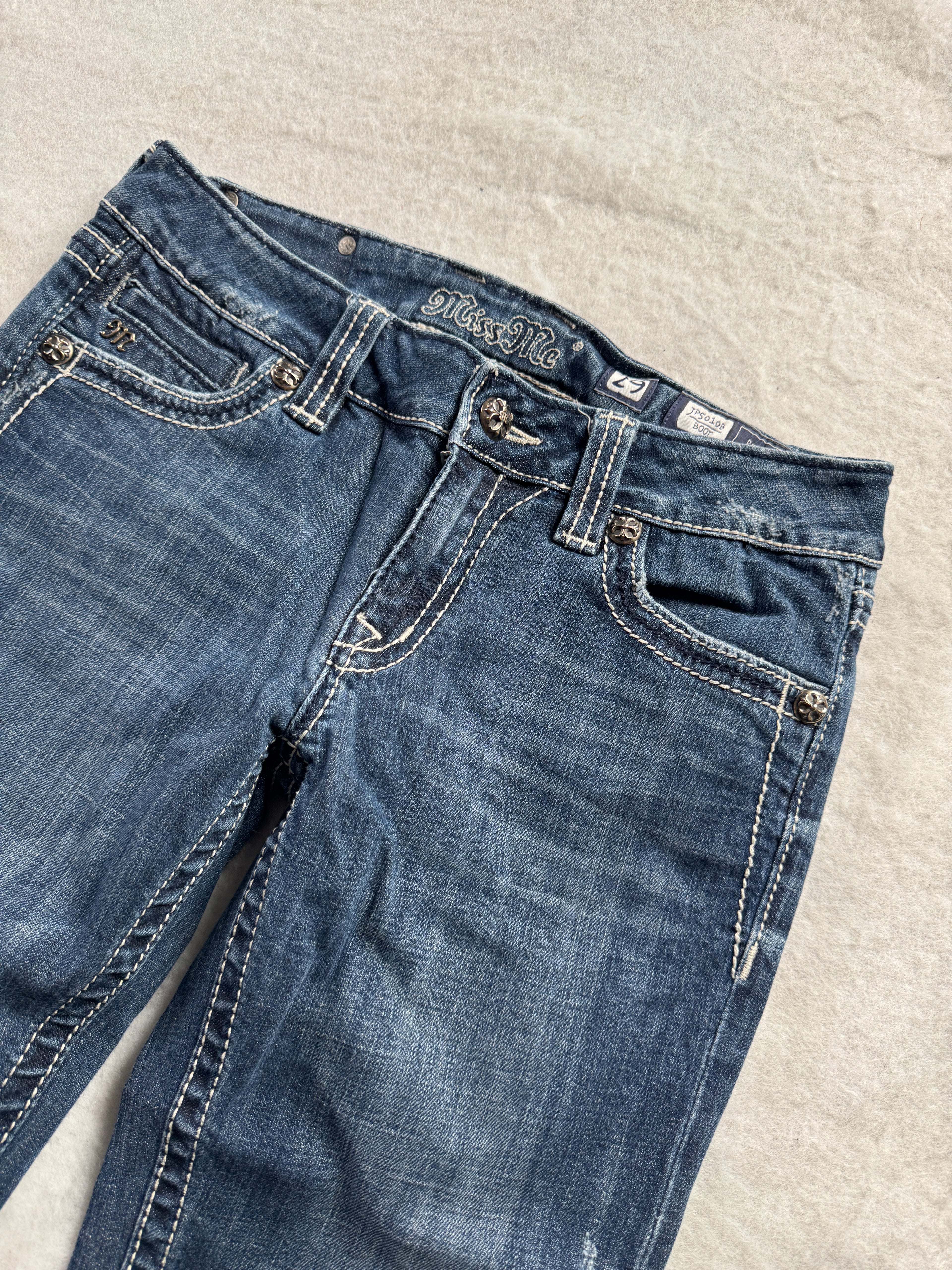 Miss Me Boot Cut Low Waist Jeans 29