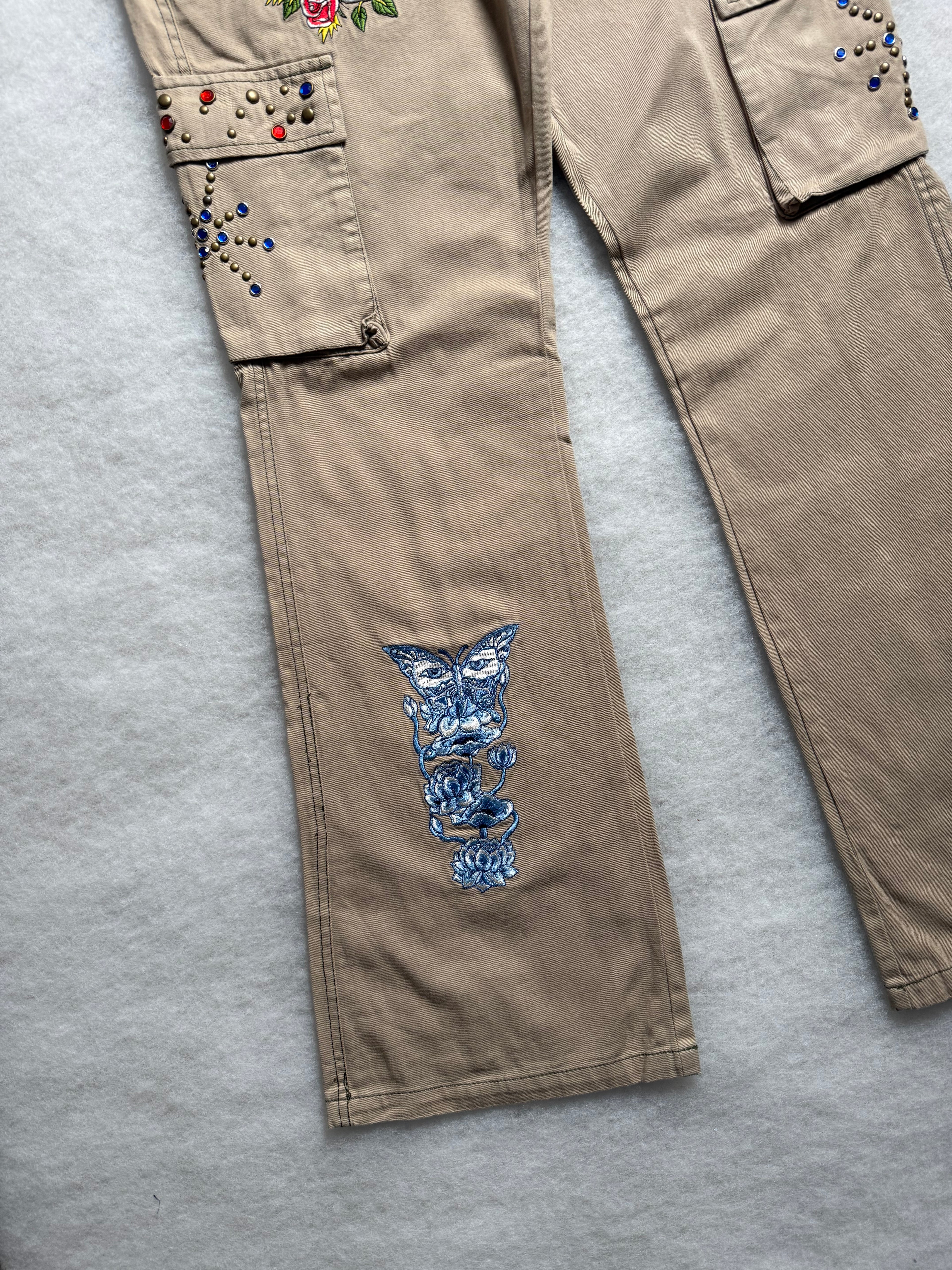 Ed Hardy Boot Cut Cargo Pants 30