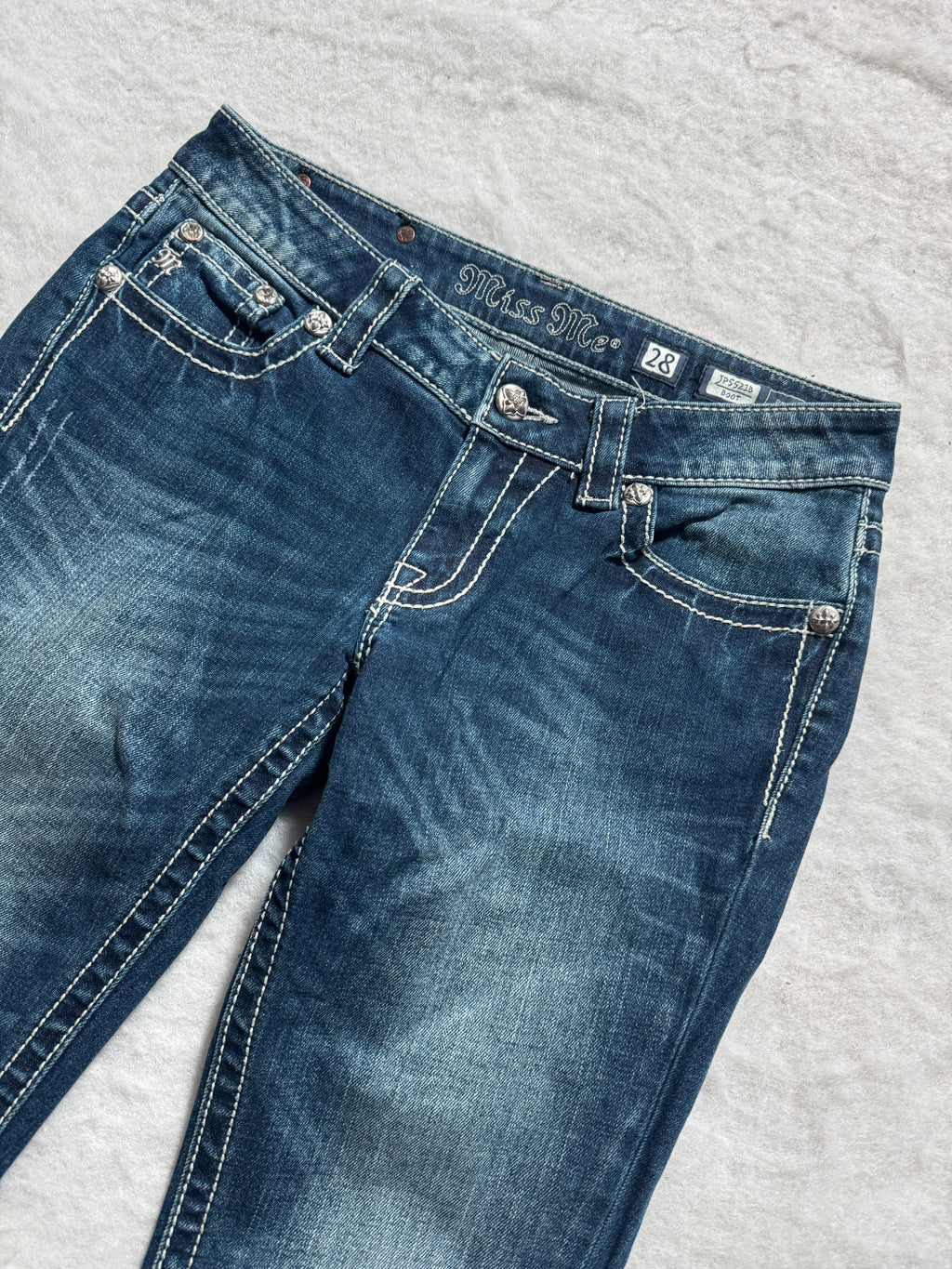 Miss Me Boot Cut Low Waist Jeans 28