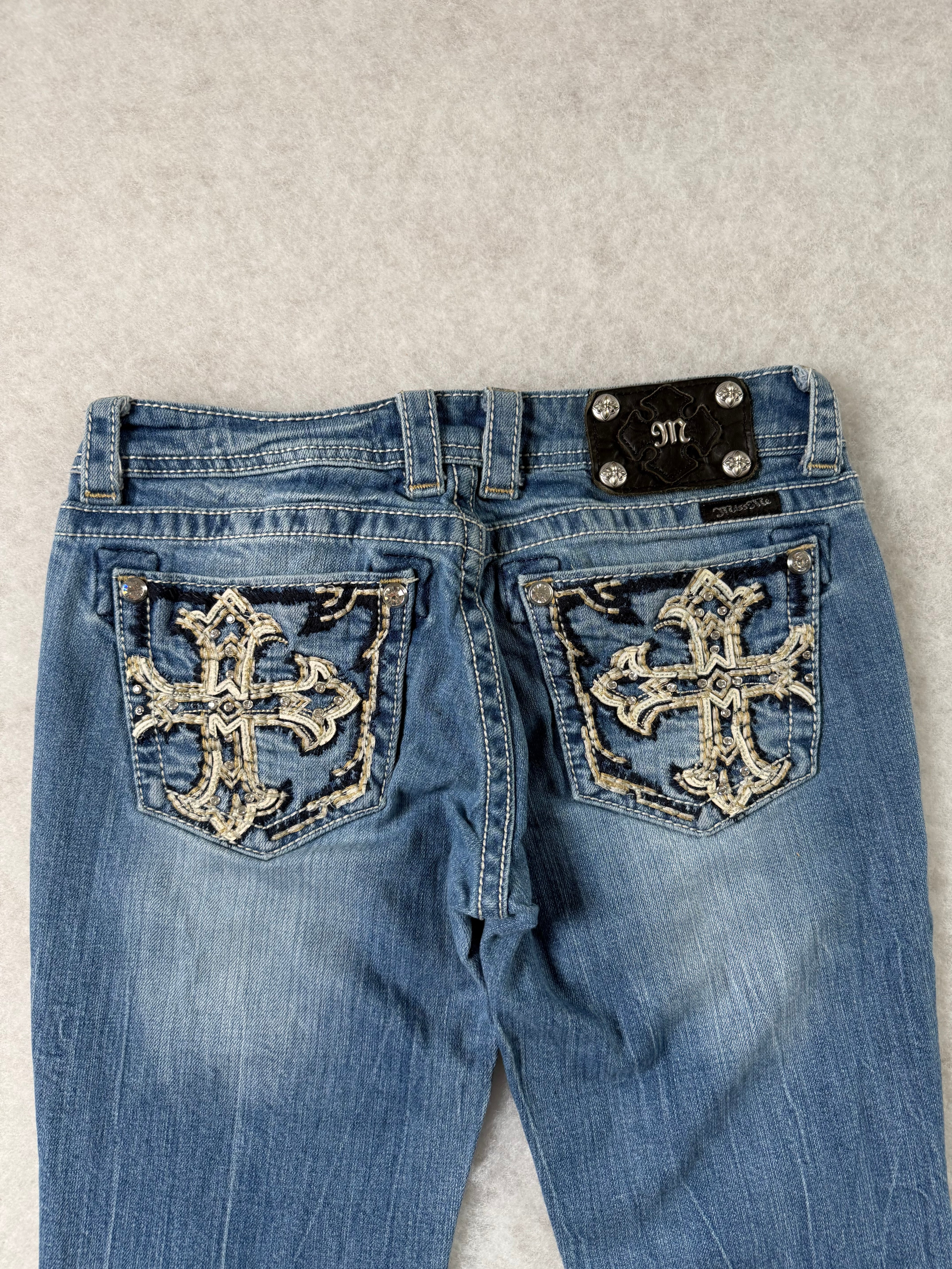 Miss Me Boot Cut Low Waist Jeans 28