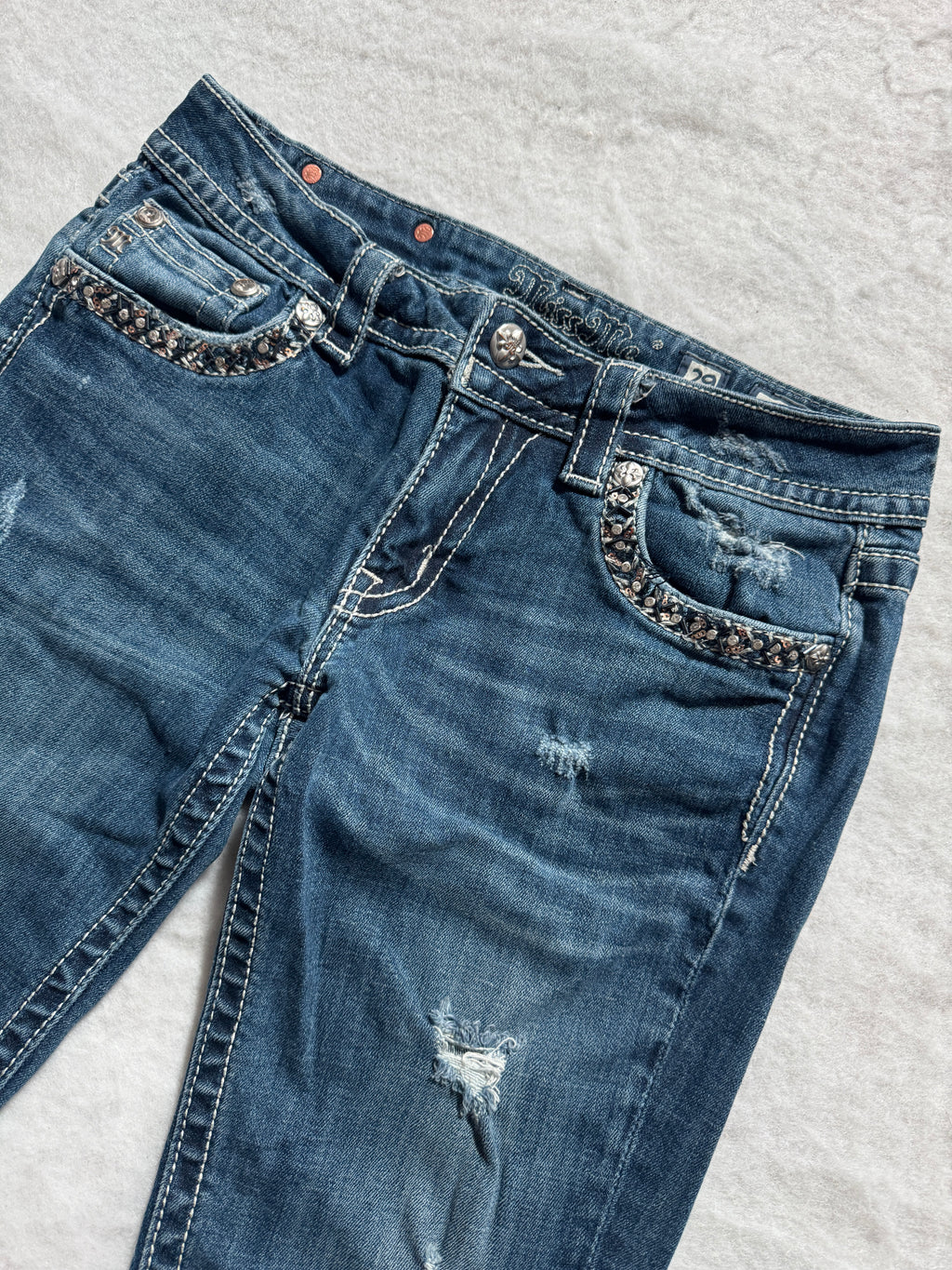 Miss Me Boot Cut Low Waist Jeans 29