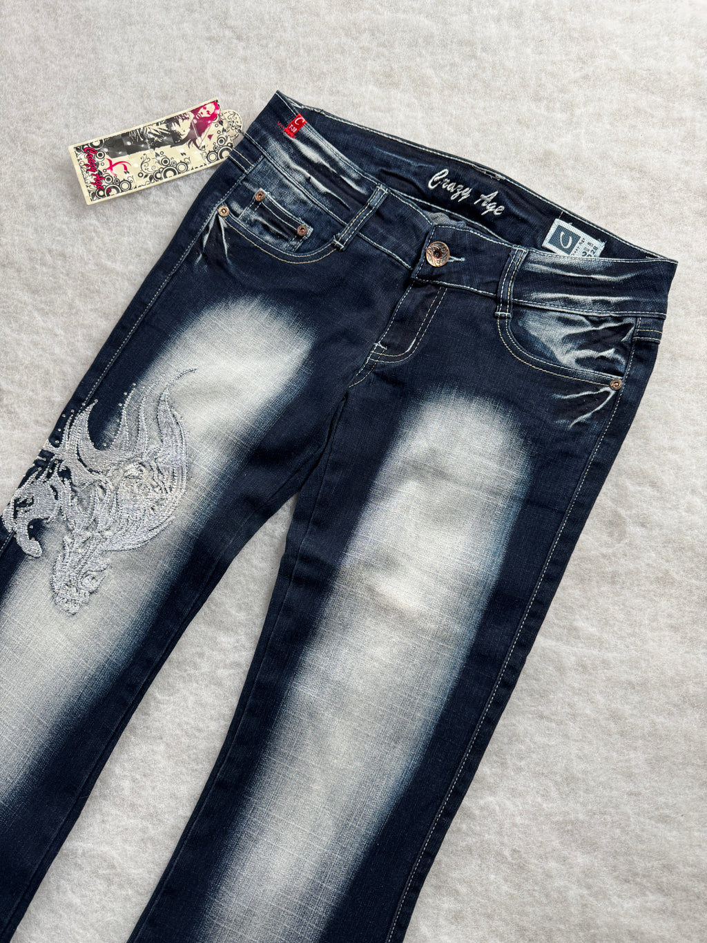 Crazy Age Boot Cut Low Waist Jeans 28