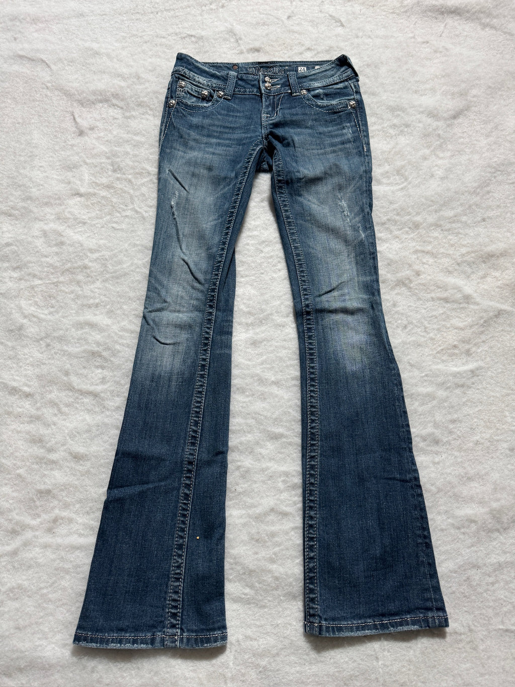 Miss Me Boot Cut Low Waist Jeans 24
