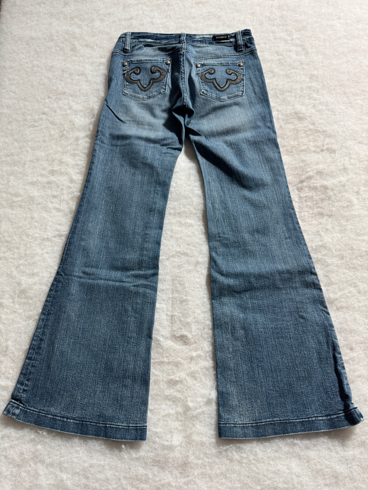 Boot Cut Low Waist Jeans Blau, Foto 2 von 4