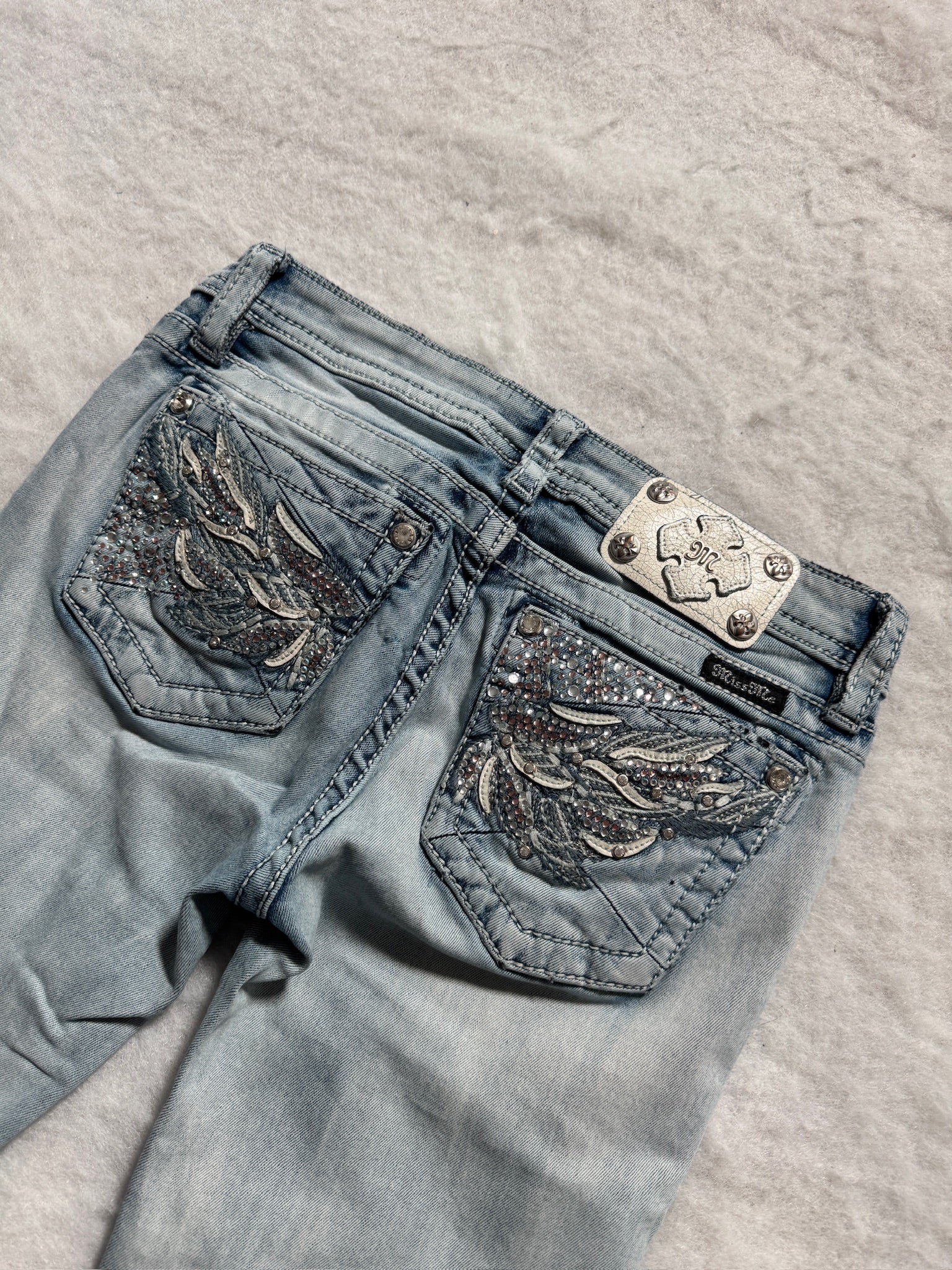 Miss Me Boot Cut Low Waist Jeans 24