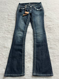 Boot Cut Low Waist Jeans Blau, Foto 1 von 4