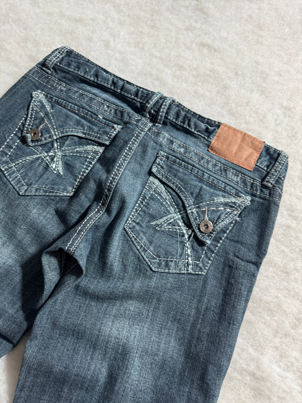Boot Cut Low Waist Jeans Blau, Foto 3 von 4