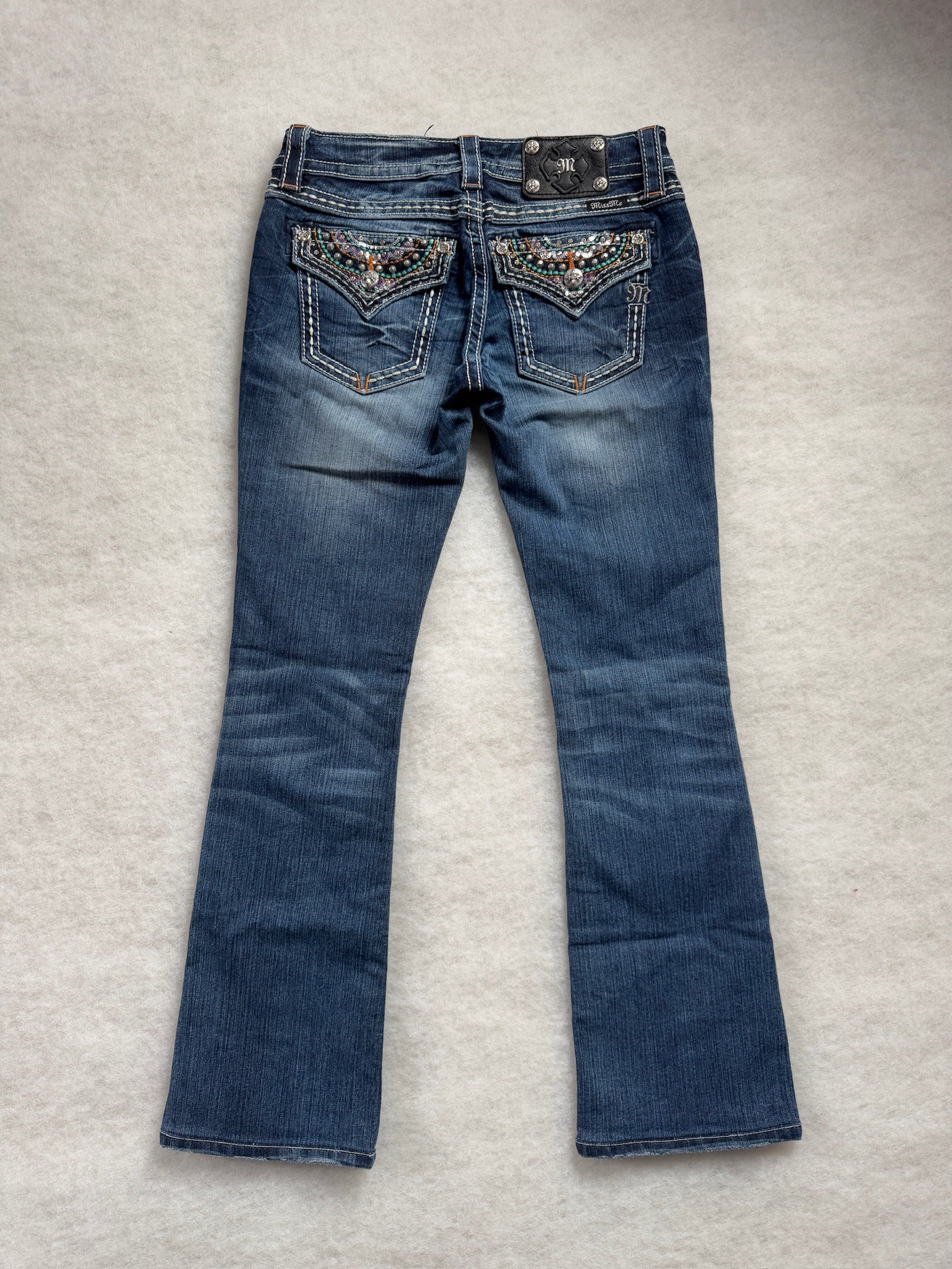 Miss Me Boot Cut Low Waist Jeans 27