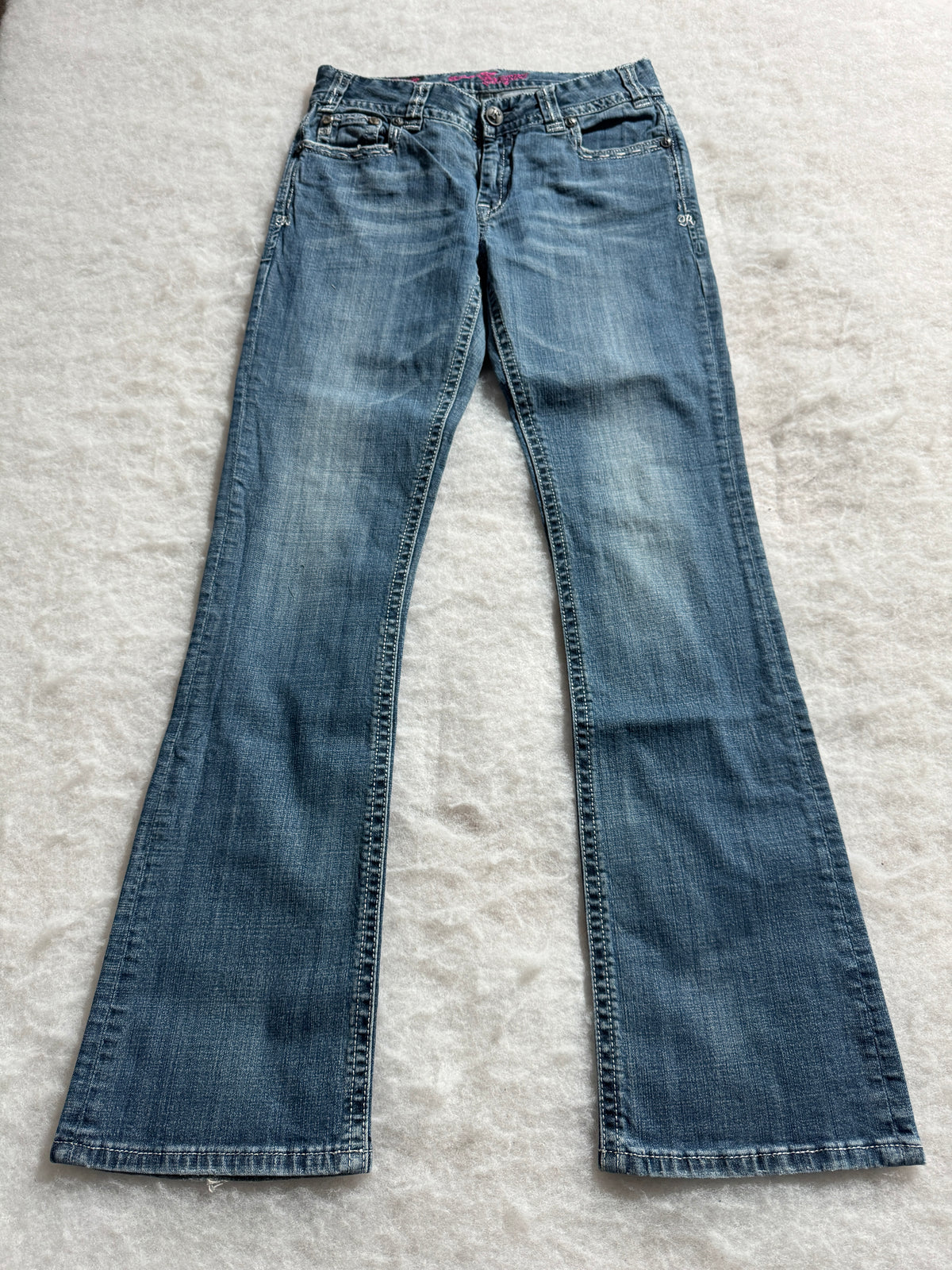 Boot Cut Low Waist Jeans Blau, Foto 1 von 4
