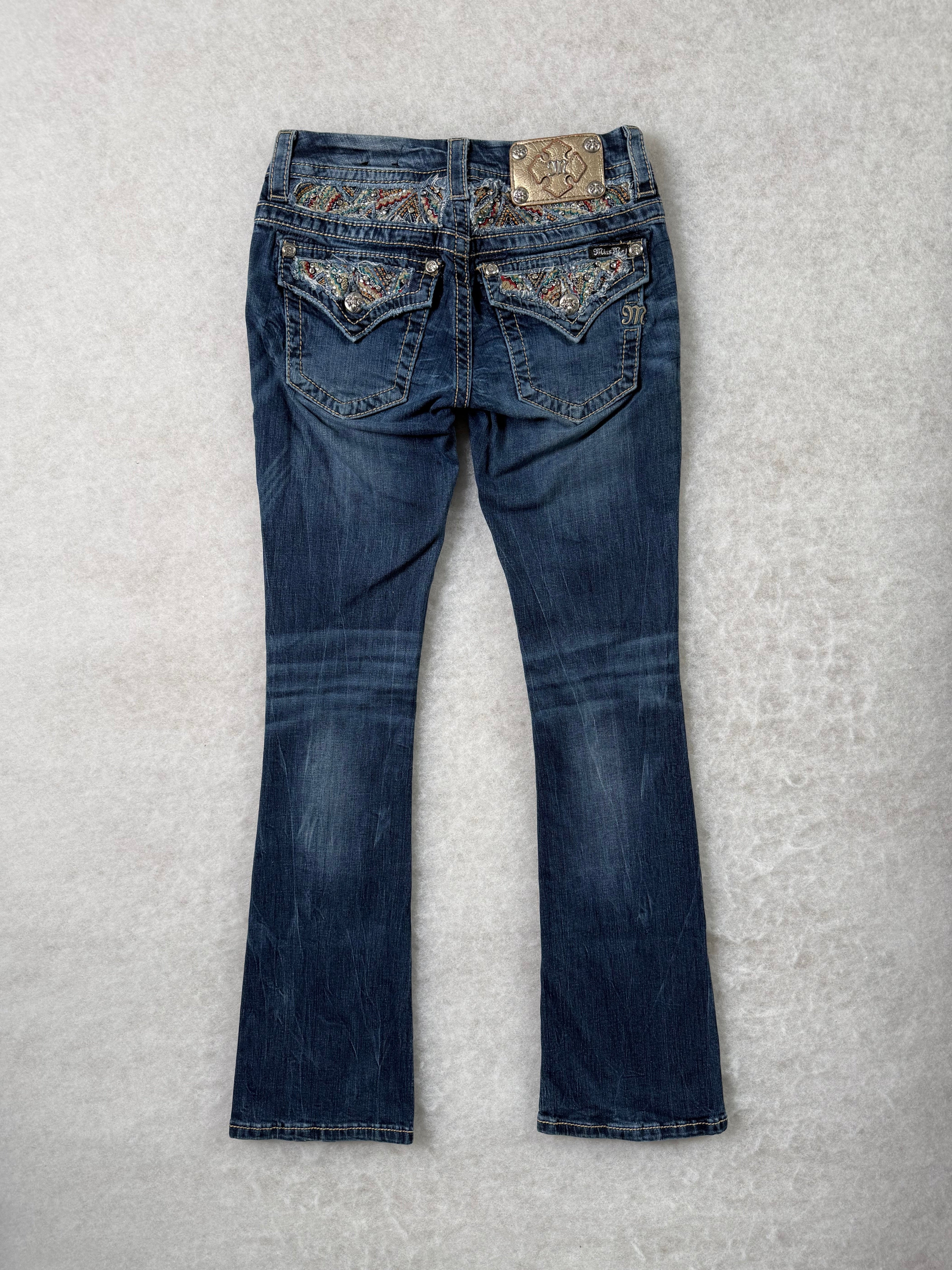 Miss Me Boot Cut Low Waist Jeans 25
