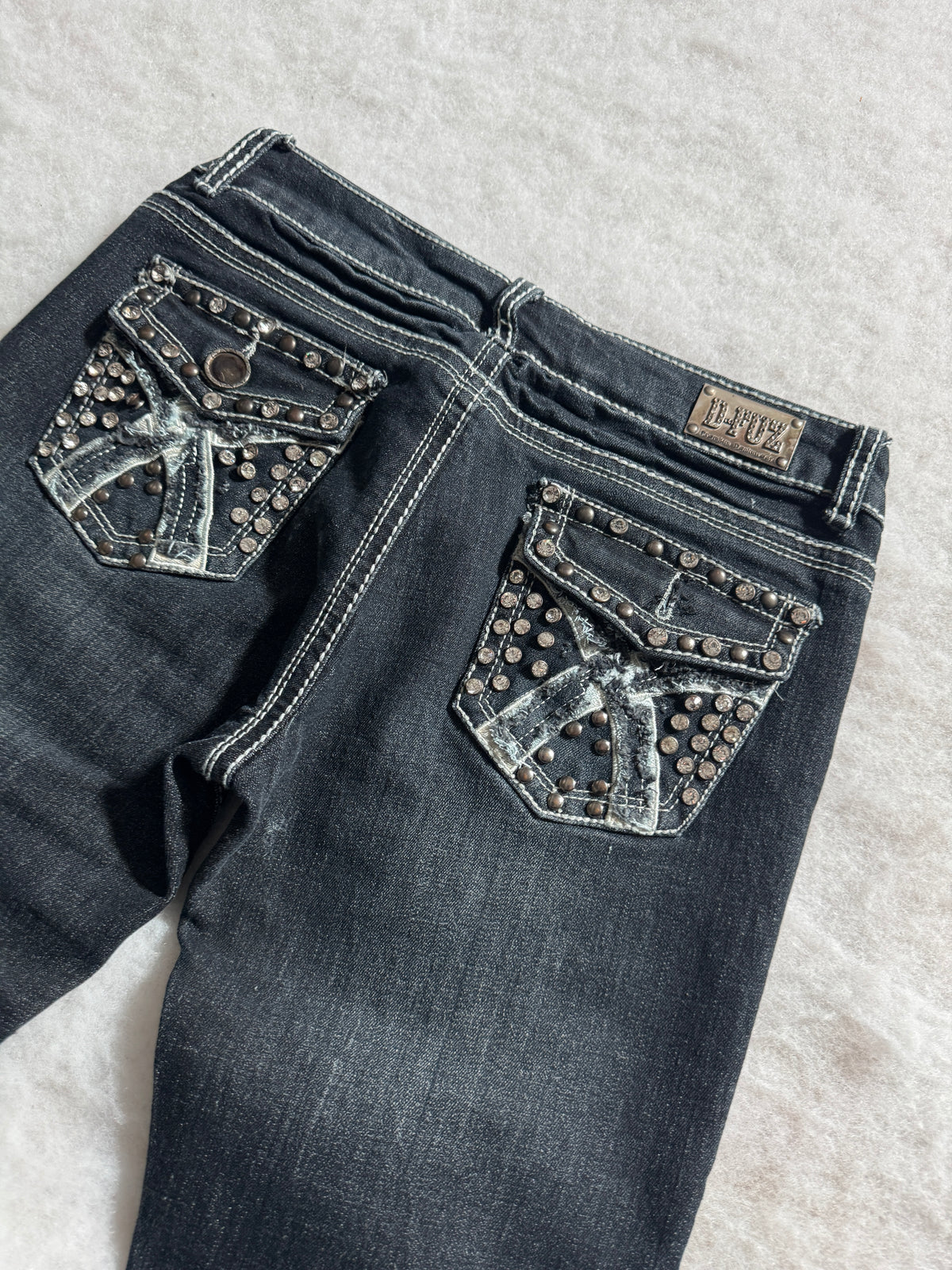 Boot Cut Low Waist Jeans Blau, Foto 3 von 4