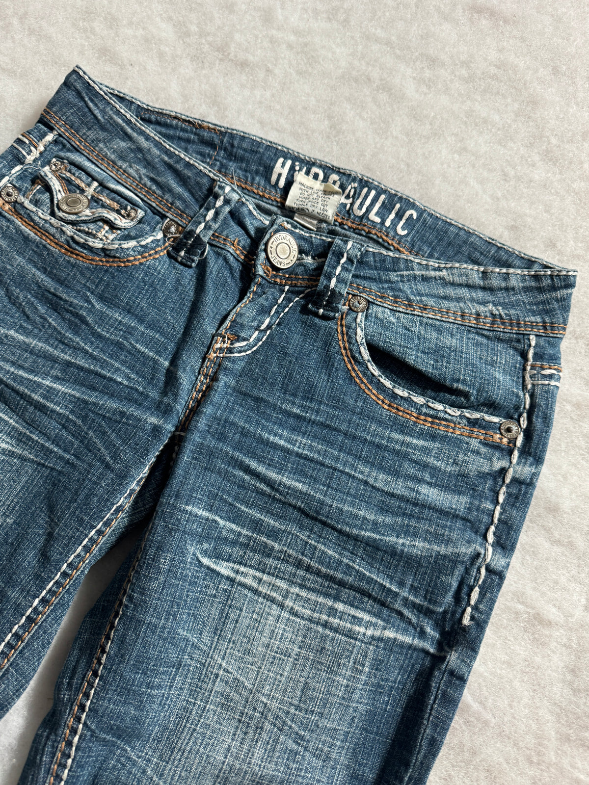 Boot Cut Low Waist Jeans Blau, Foto 4 von 4