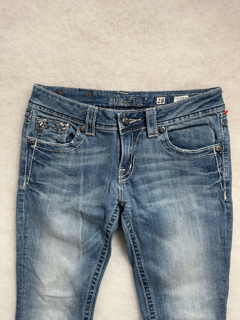 Miss Me Boot Cut Low Waist Jeans 28
