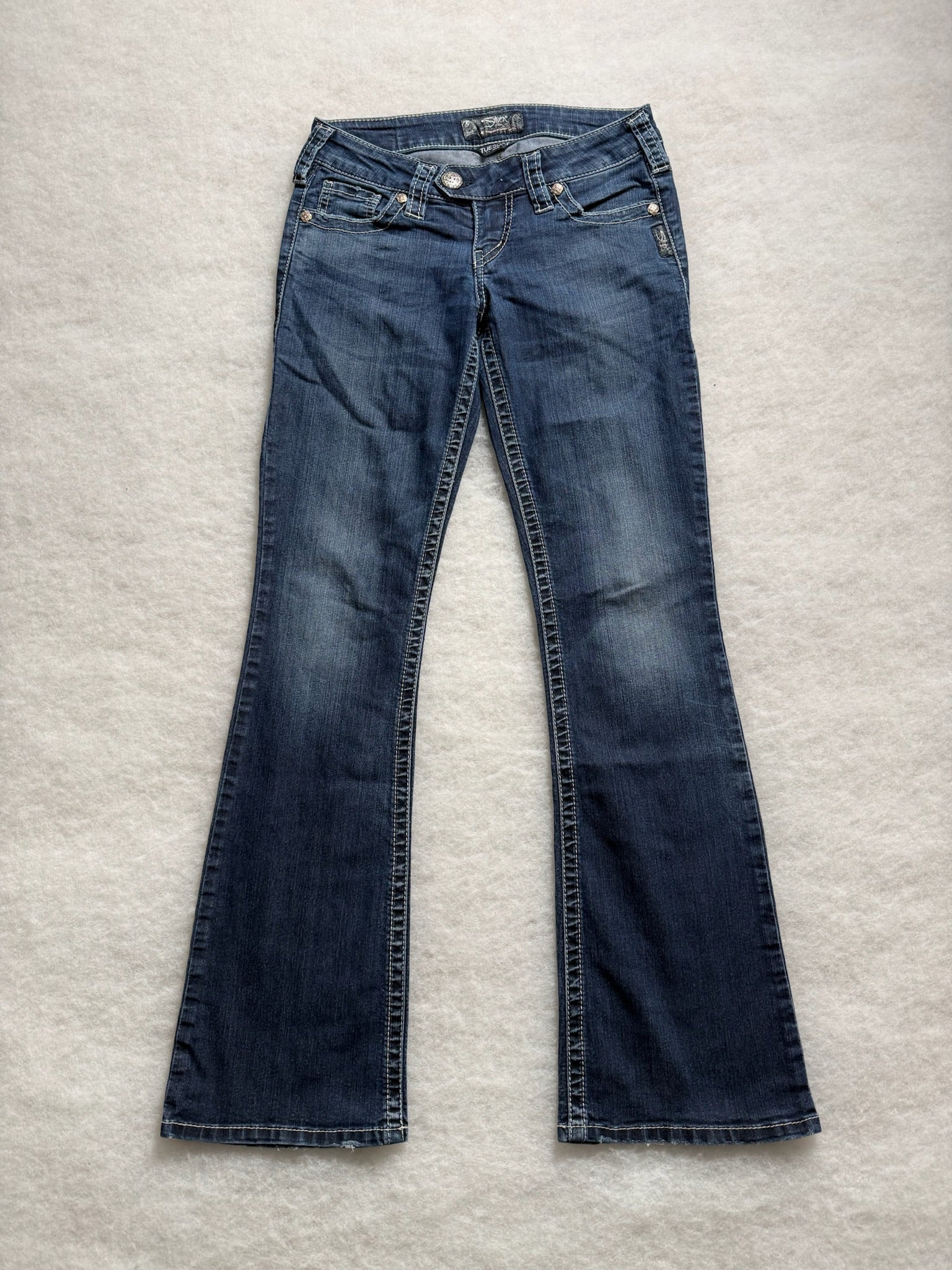 Boot Cut Low Waist Jeans silver 26