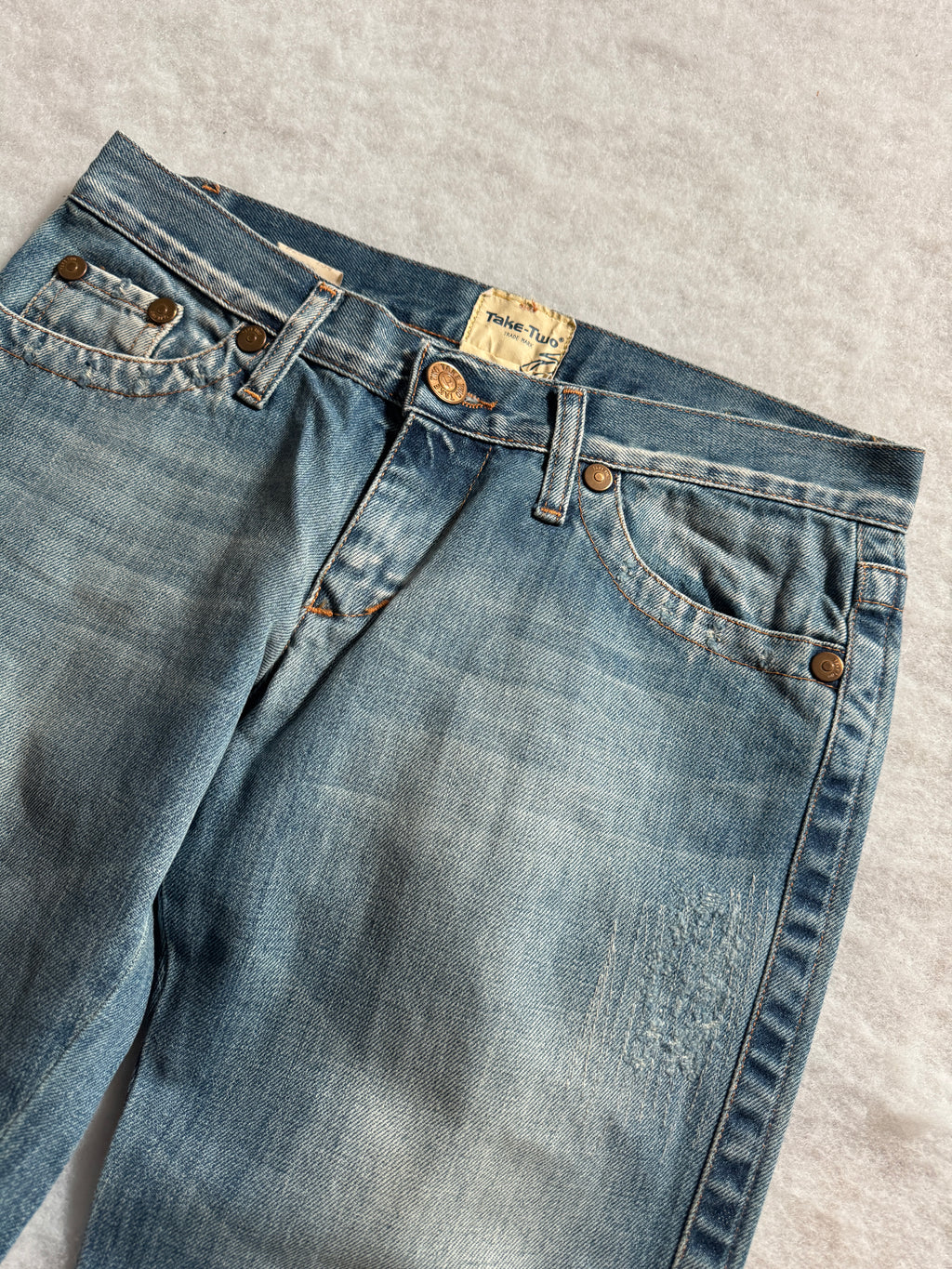 Boot Cut Low Waist Jeans Blau, Foto 3 von 4