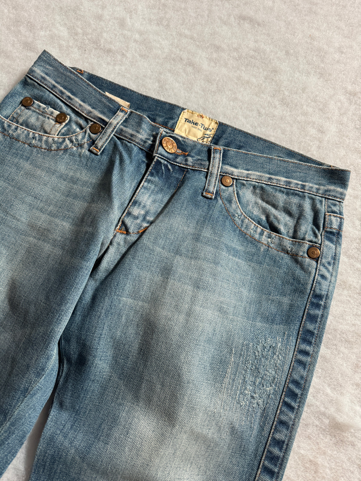 Boot Cut Low Waist Jeans Blau, Foto 3 von 4