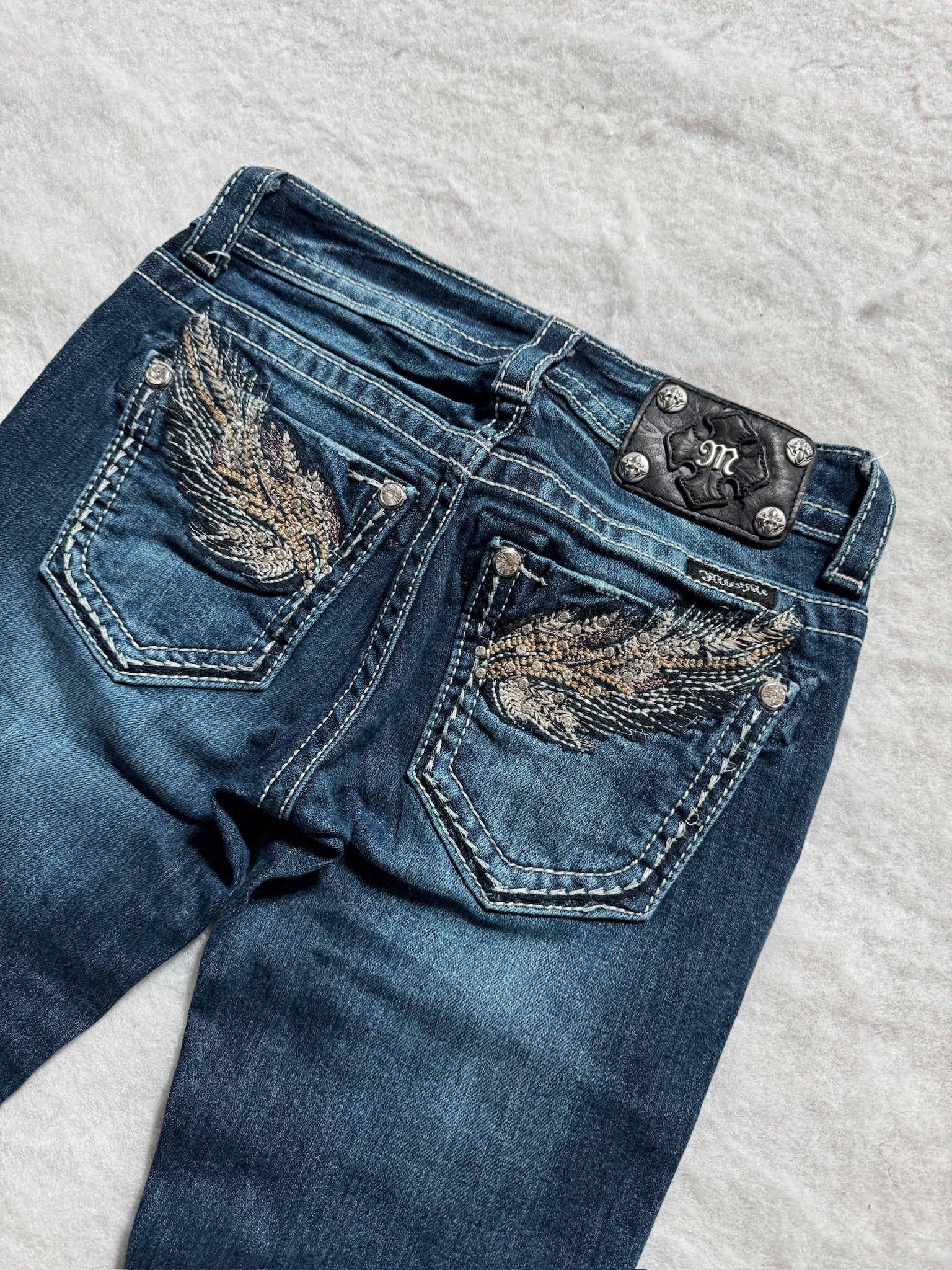 Miss Me Boot Cut Low Waist Jeans 25