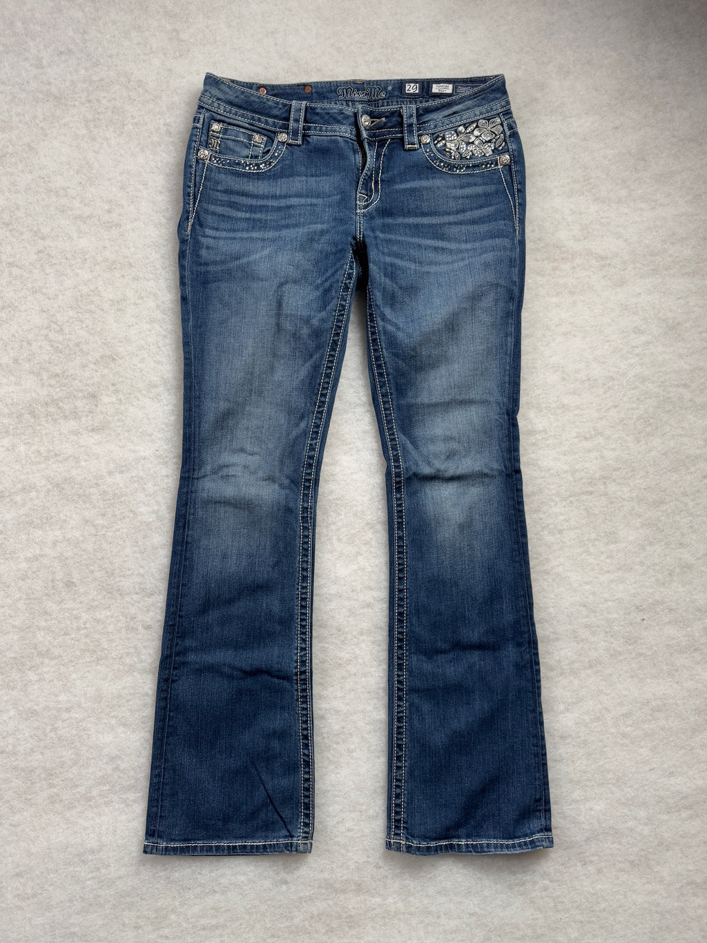 Miss Me Boot Cut Low Waist Jeans 29