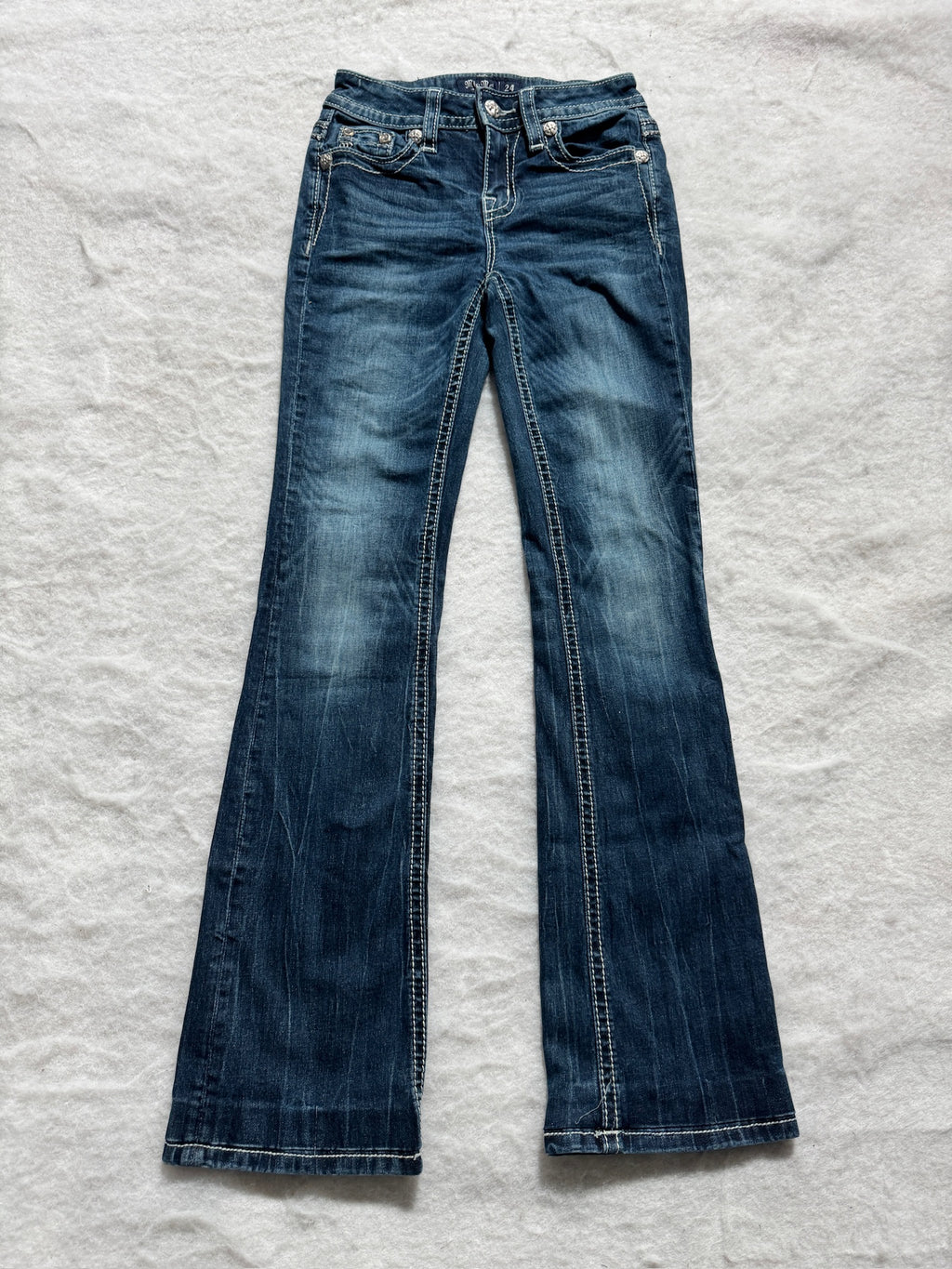 Miss Me Boot Cut Low Waist Jeans 24