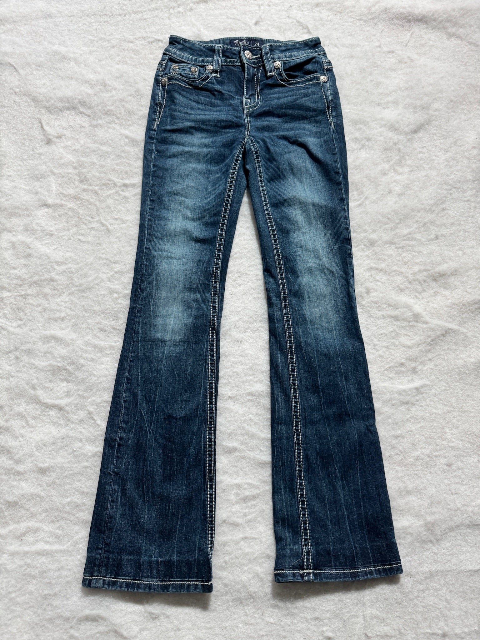 Miss Me Boot Cut Low Waist Jeans 24