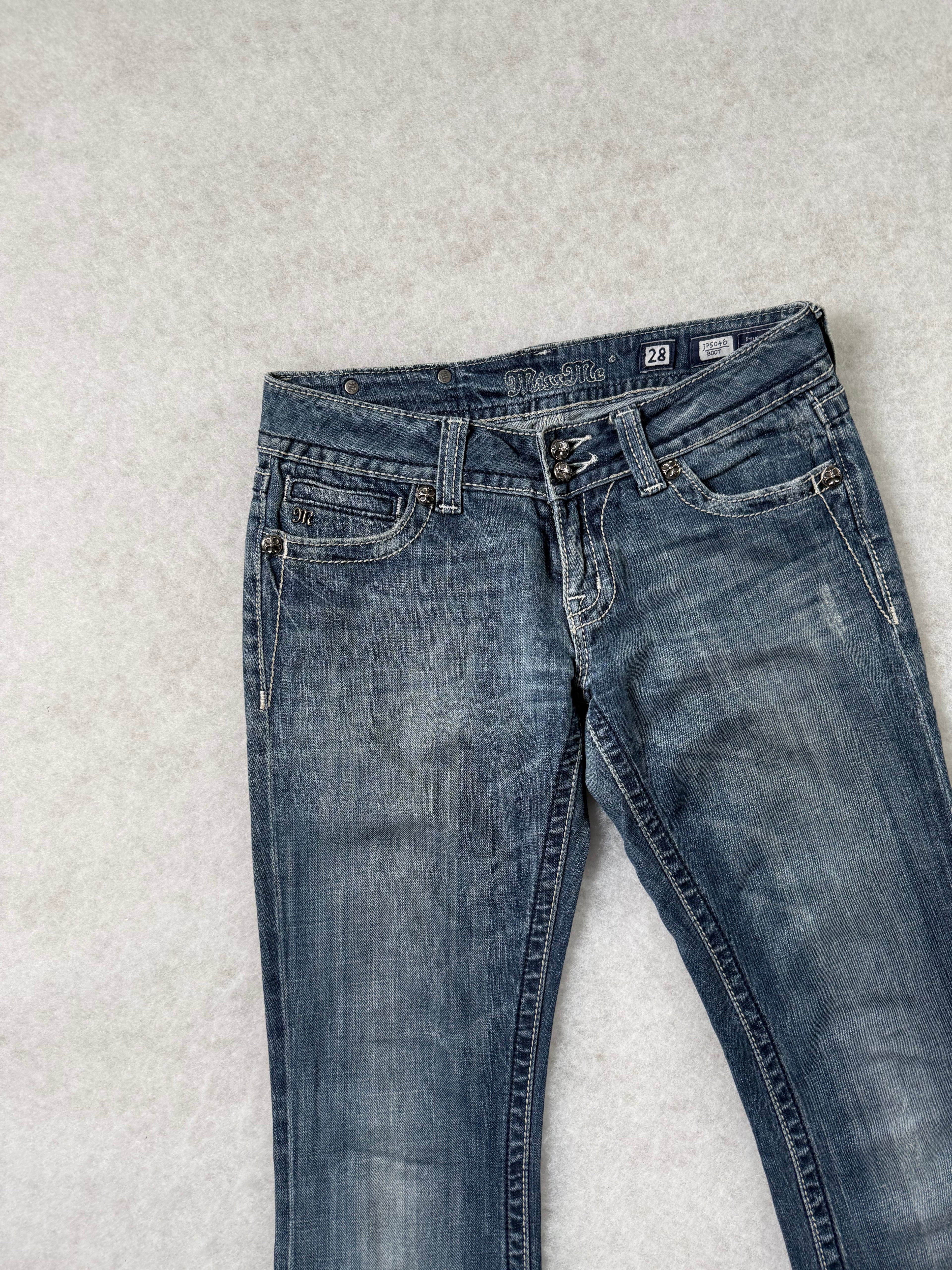 Miss Me Boot Cut Low Waist Jeans 28