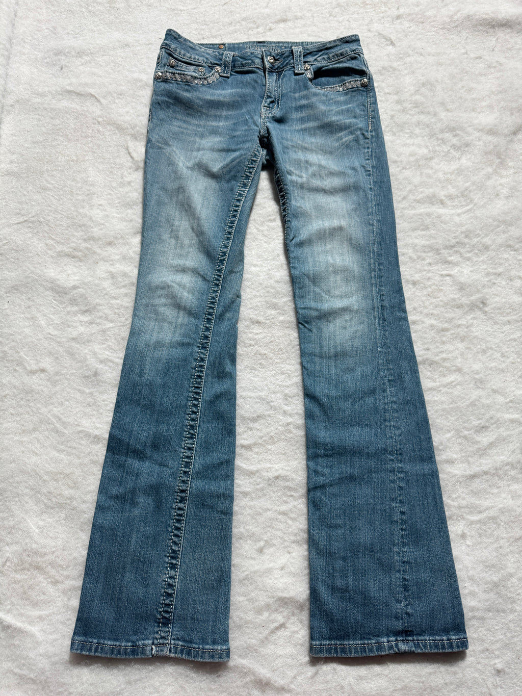 Miss Me Boot Cut Low Waist Jeans 30