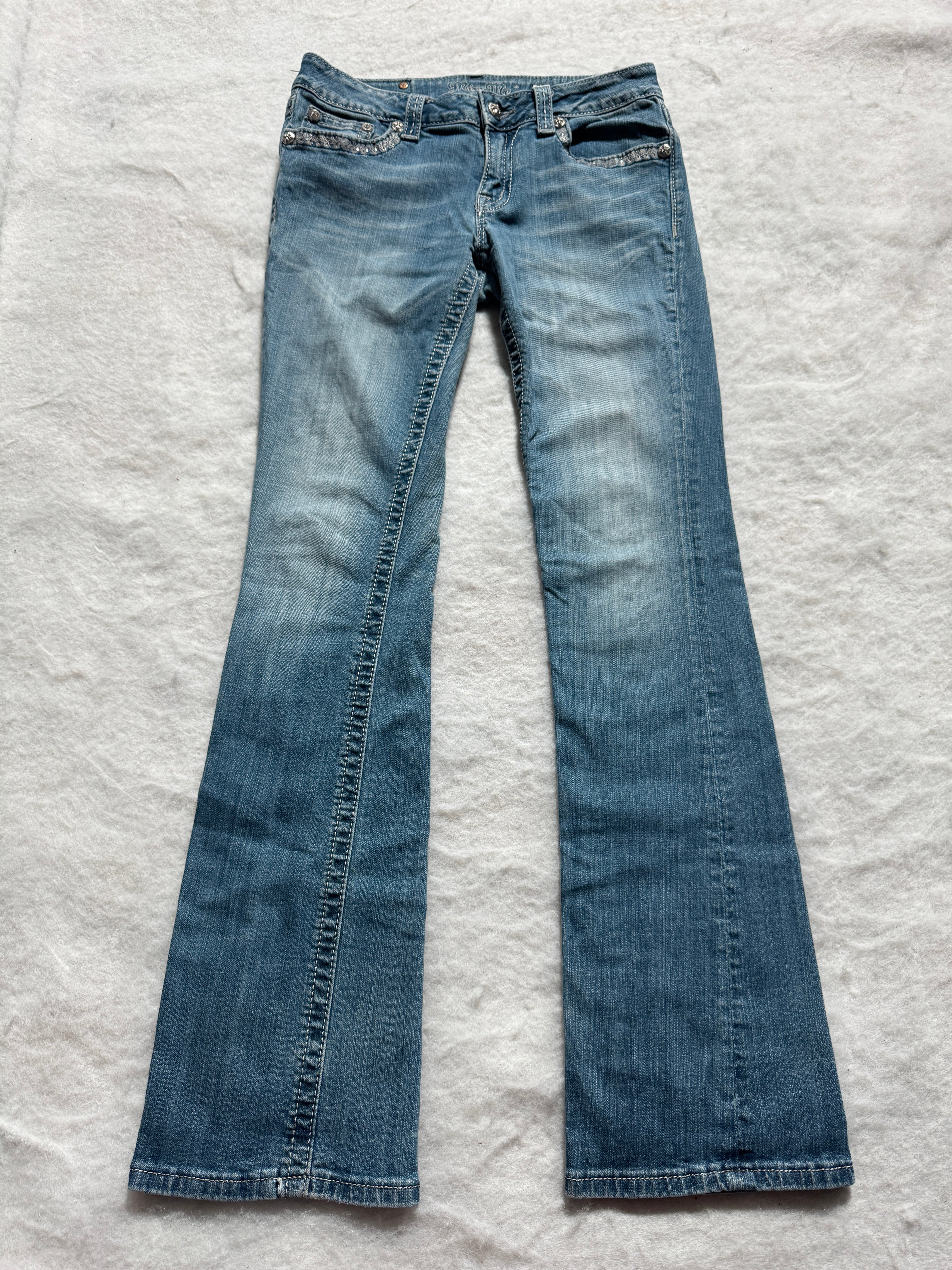 Miss Me Boot Cut Low Waist Jeans 30