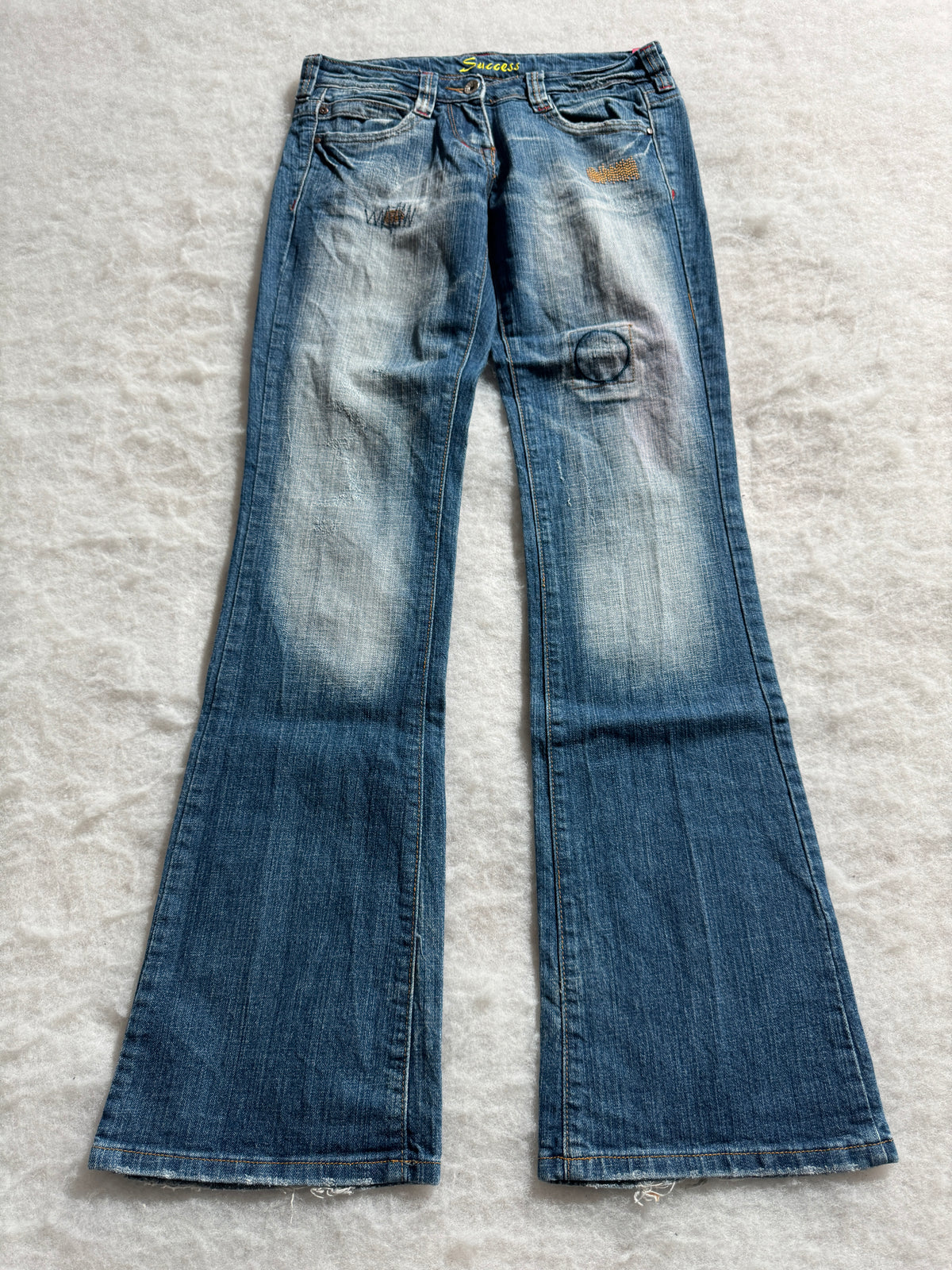 Boot Cut Low Waist Jeans Blau, Foto 1 von 4