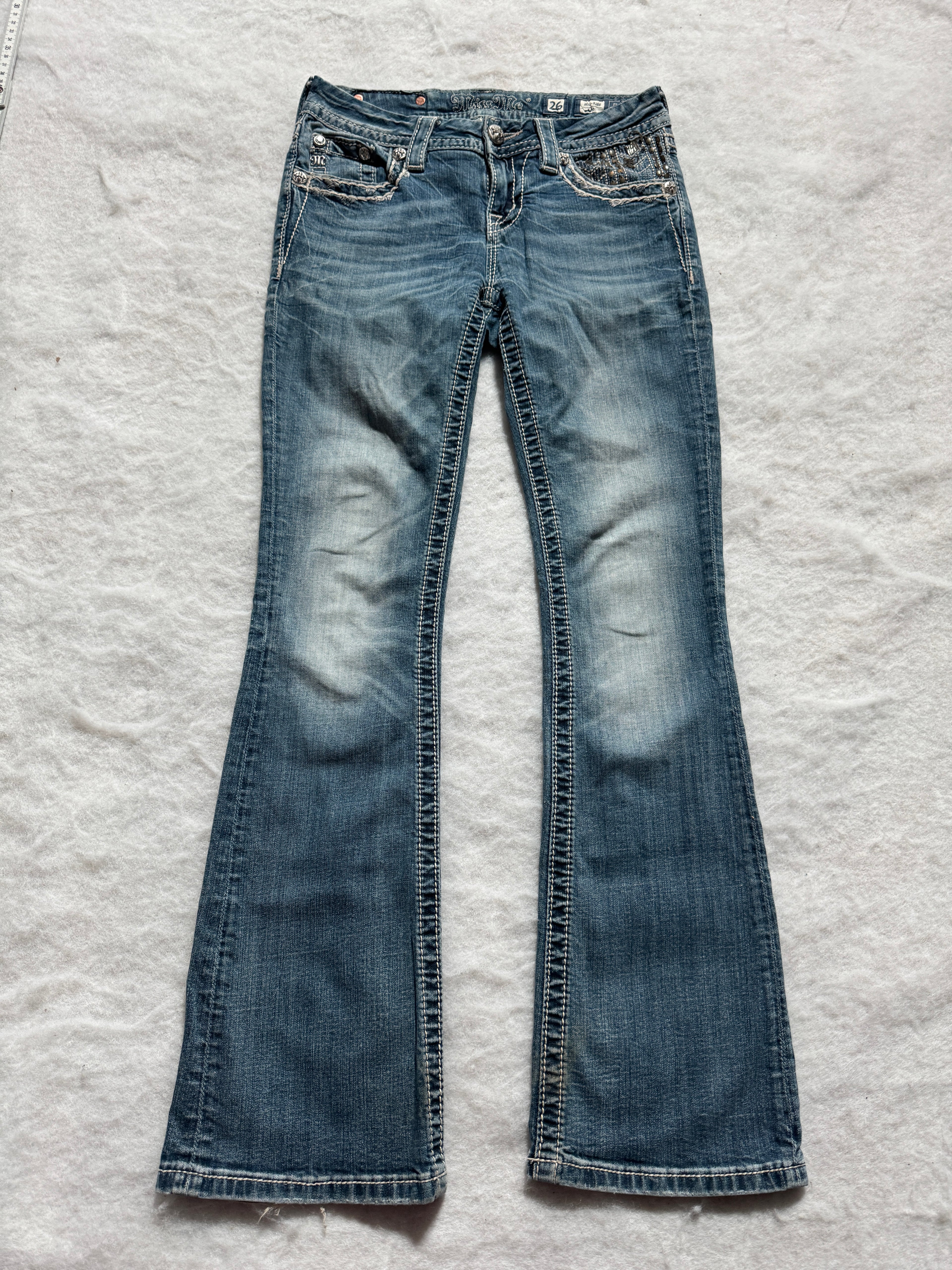 Miss Me Boot Cut Low Waist Jeans 26