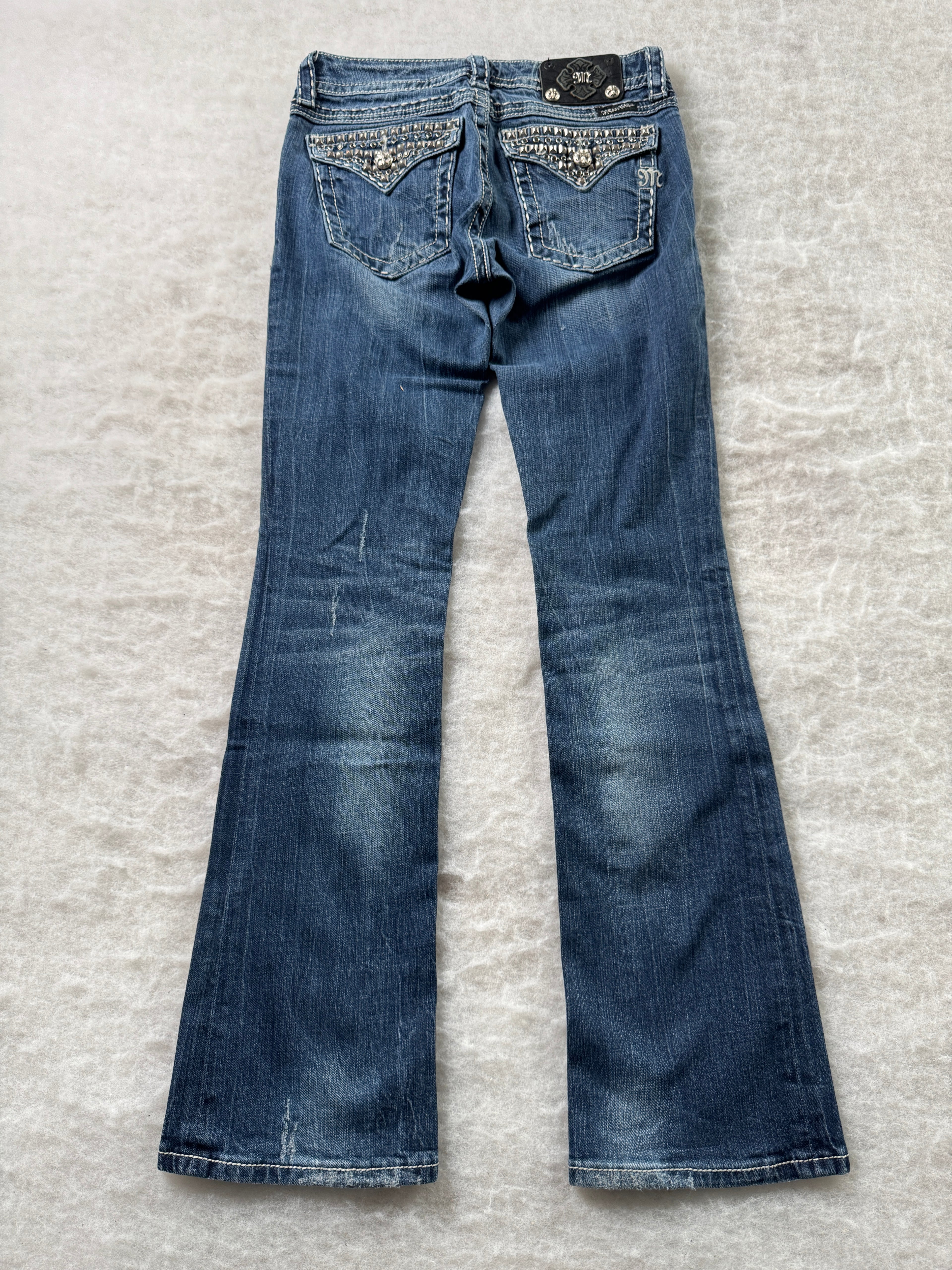 Miss Me Boot Cut Low Waist Jeans 28