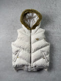 Adidas Respect me Weste mit Kunst Fell Kapuze