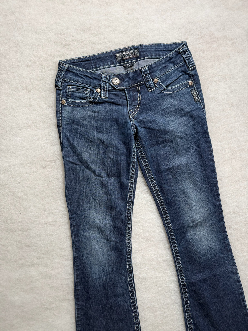 Boot Cut Low Waist Jeans silver 26