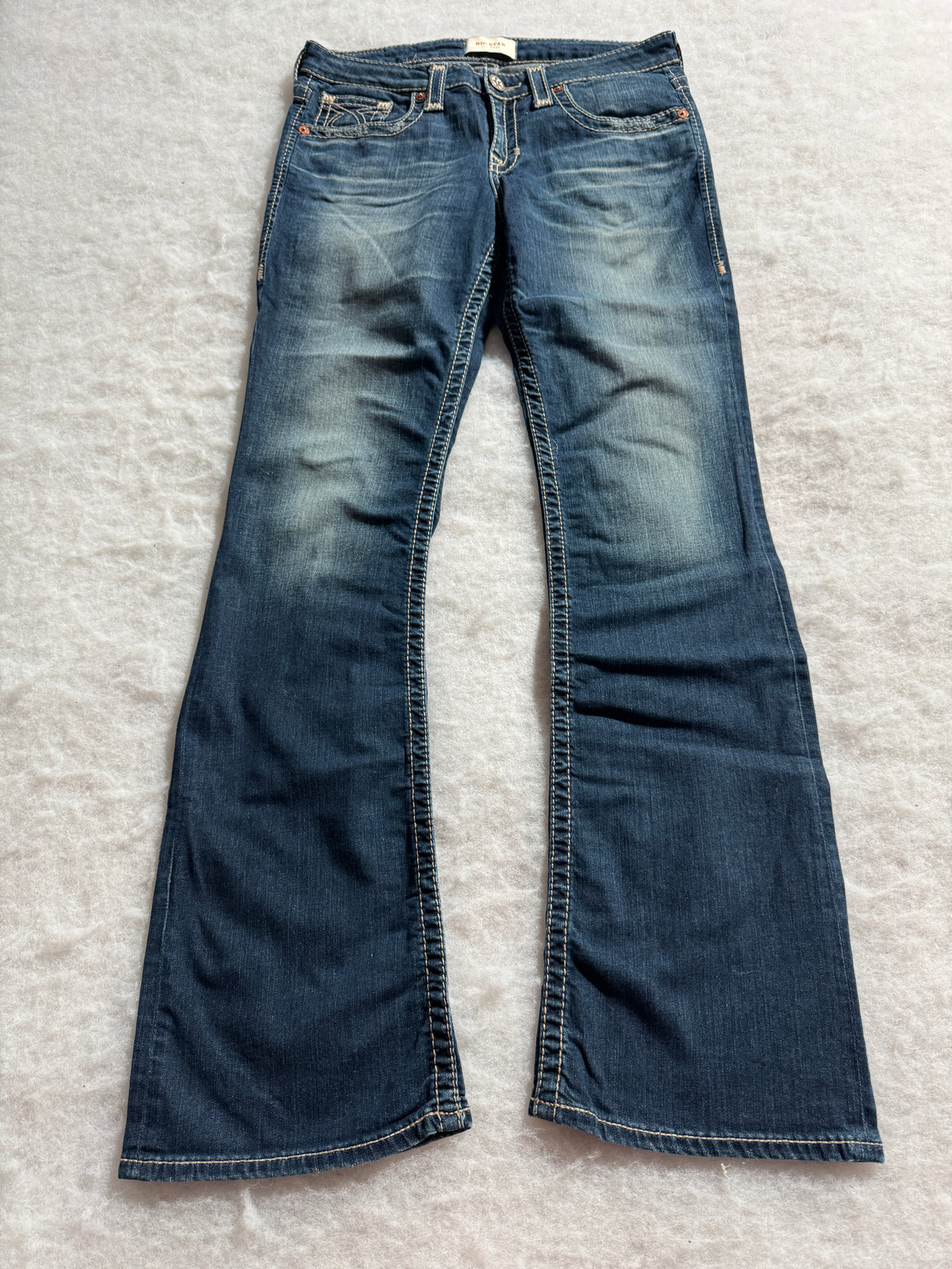 Boot Cut Low Waist Jeans Blau, Foto 1 von 4