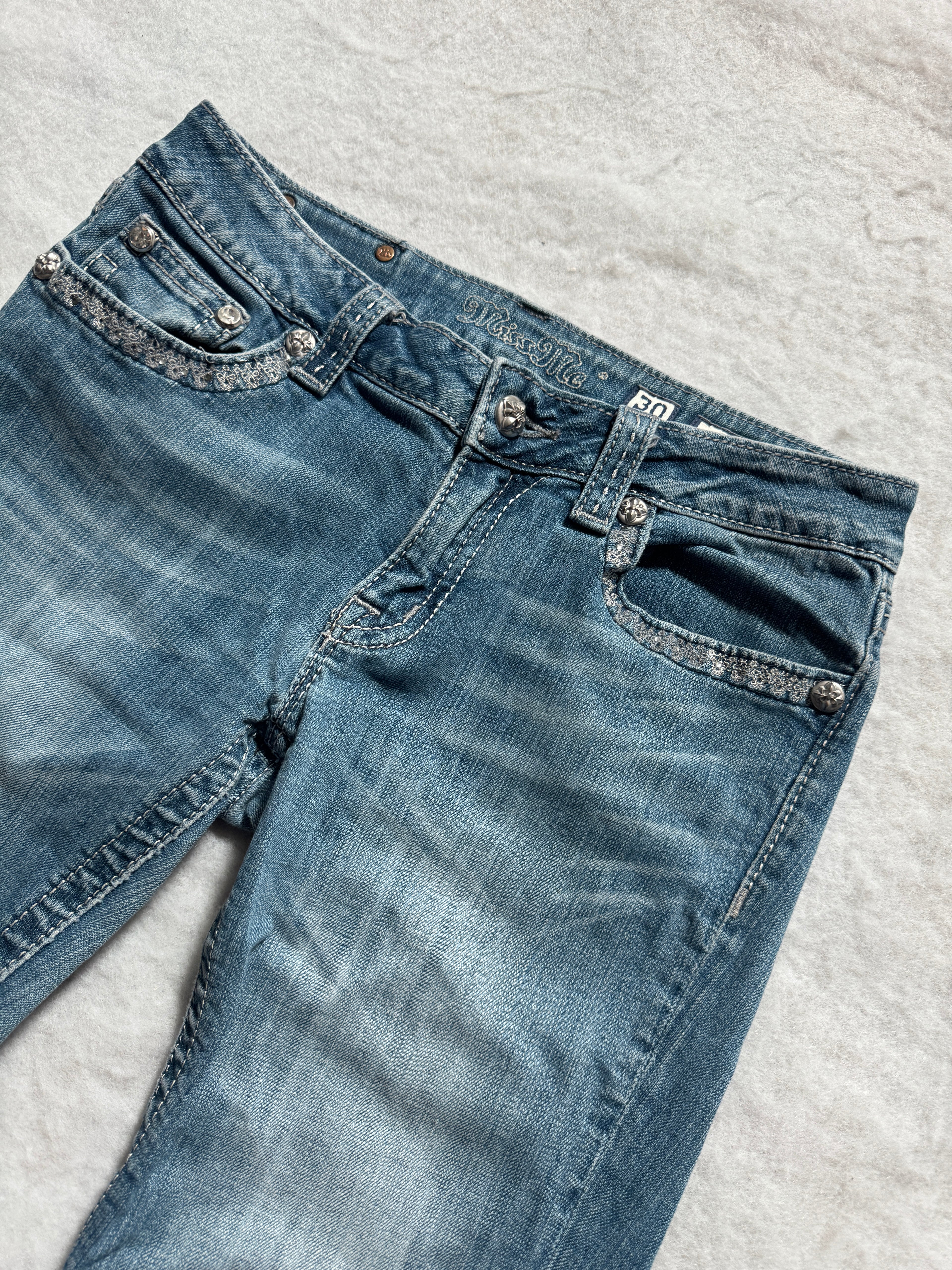 Miss Me Boot Cut Low Waist Jeans 30