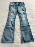 Boot Cut Low Waist Jeans Blau, Foto 1 von 4