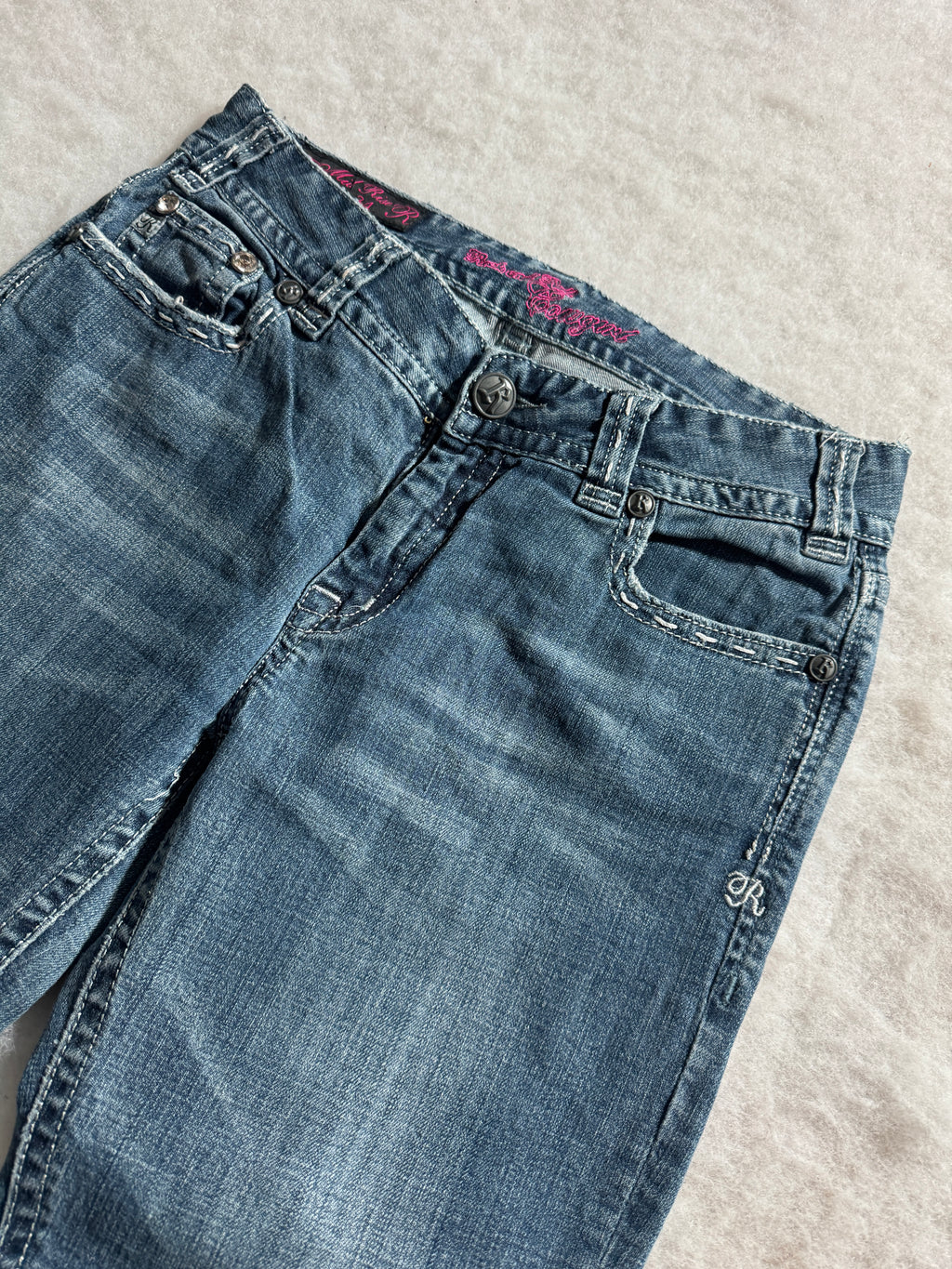 Boot Cut Low Waist Jeans Blau, Foto 4 von 4