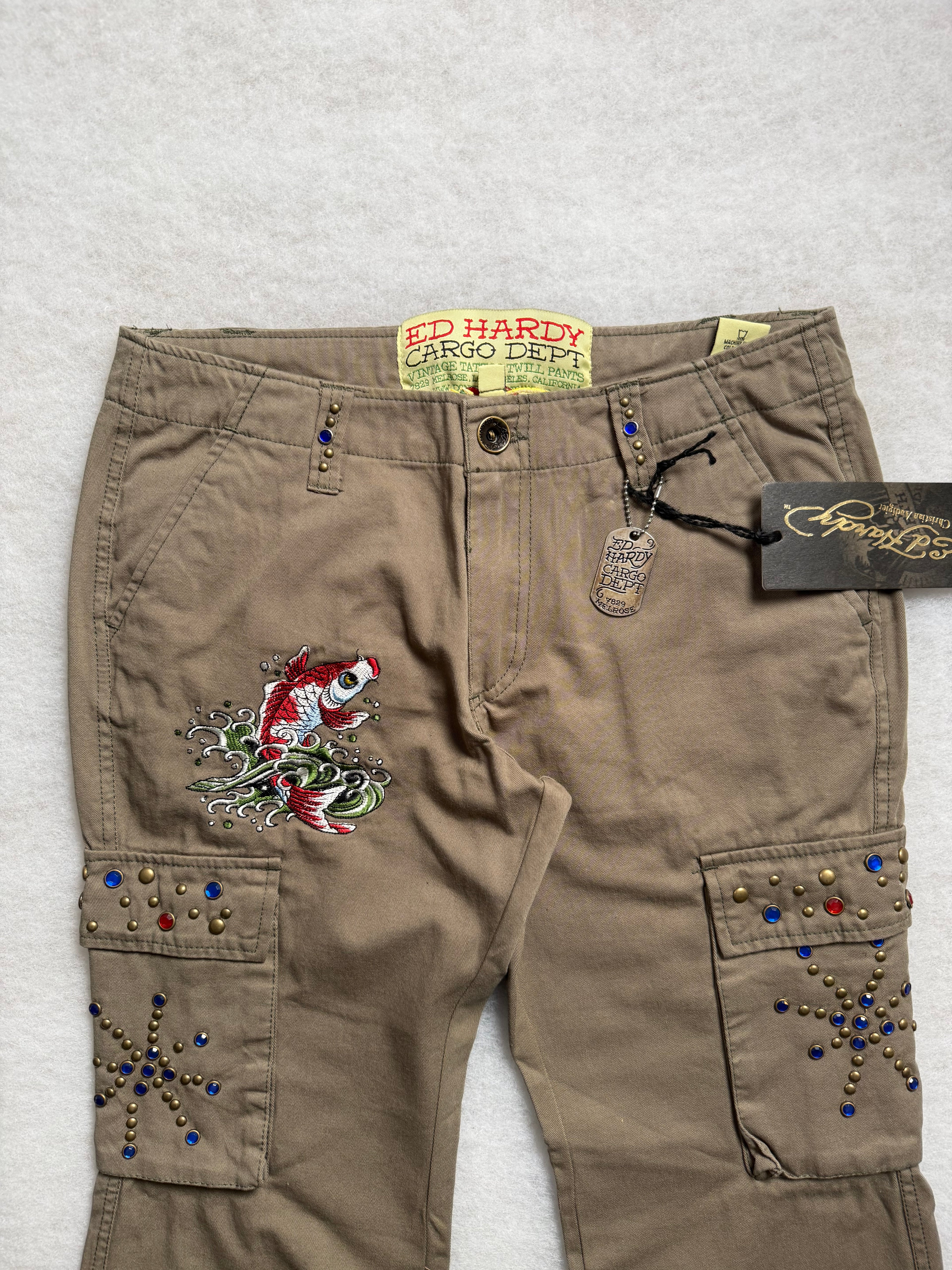 Ed Hardy Boot Cut Cargo Pants 27