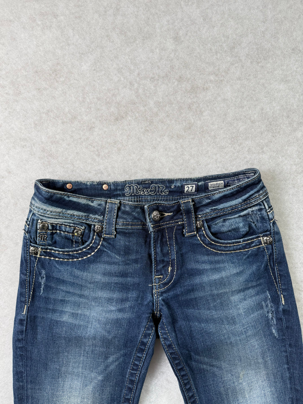 Miss Me Boot Cut Low Waist Jeans 27