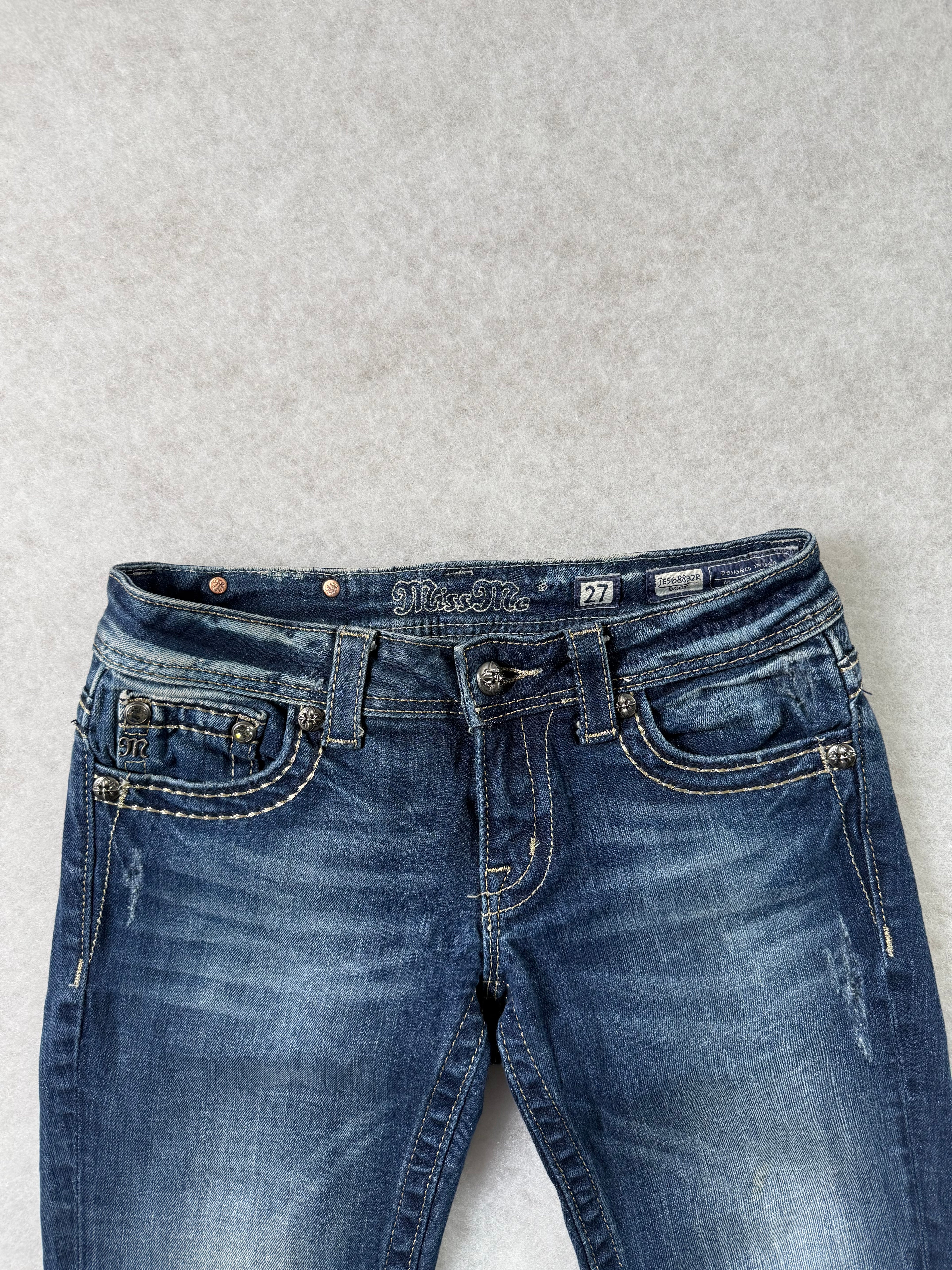 Miss Me Boot Cut Low Waist Jeans 27