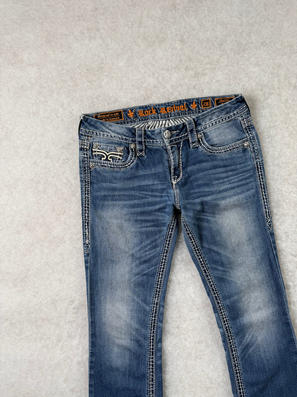 Rock Revival Boot Cut Low Waist Jeans 28
