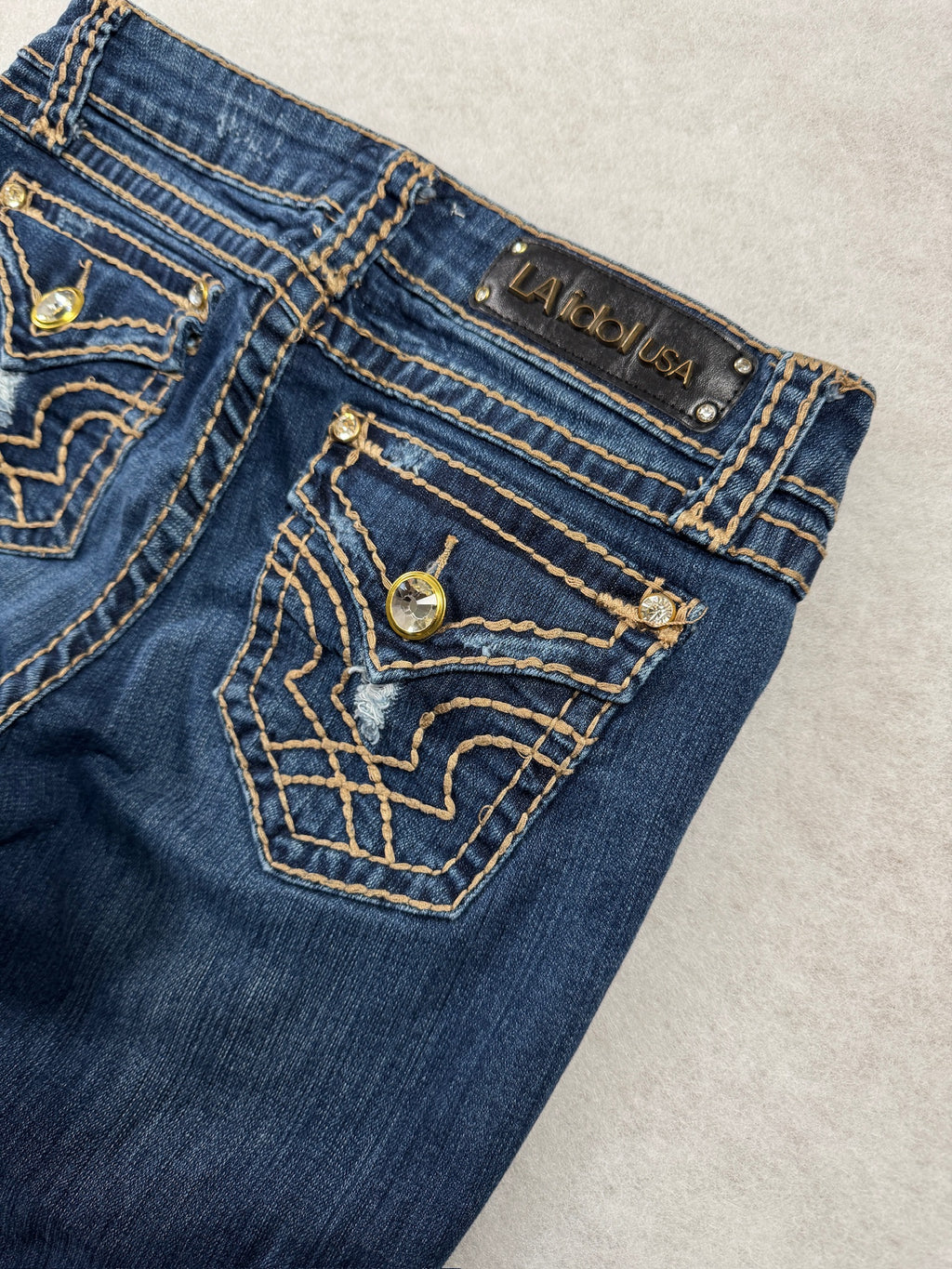 La Idol Boot Cut Low Waist Jeans 27