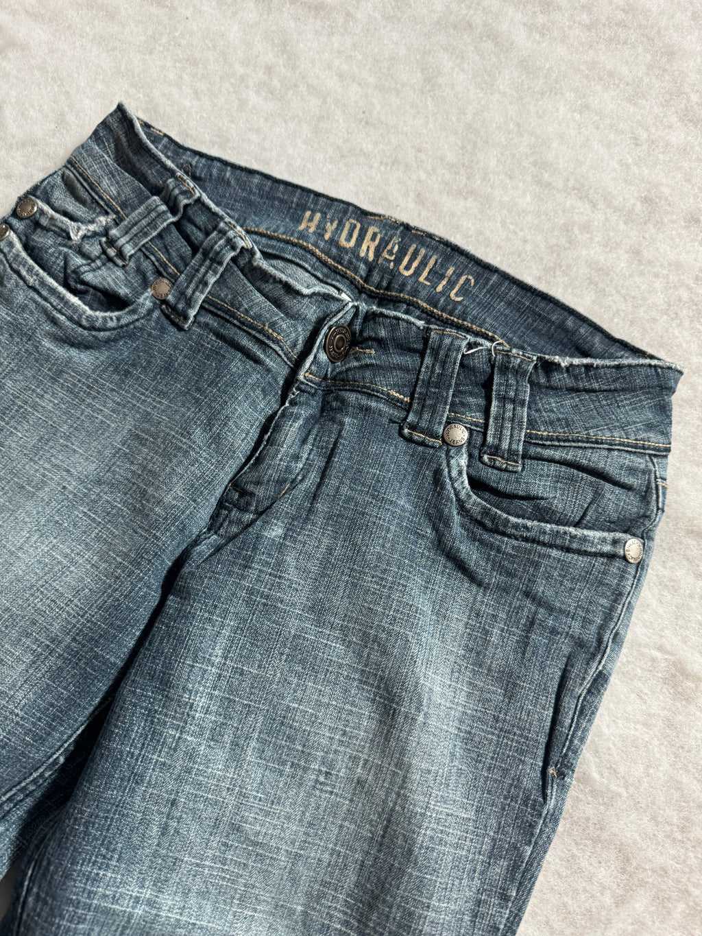 Boot Cut Low Waist Jeans Blau, Foto 4 von 4