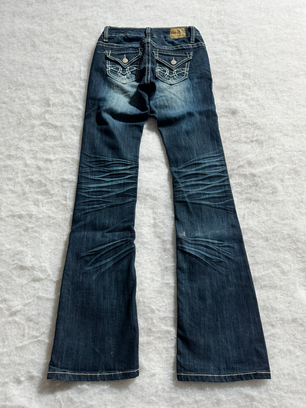 Boot Cut Low Waist Jeans Blau, Foto 2 von 4